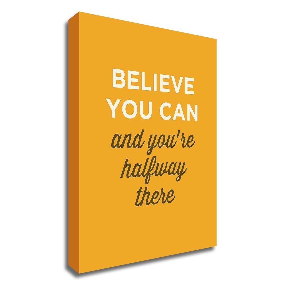 Believe You Can Inspirational Canvas Wall Art - Ready to Hang Motivational Poster for Home, Office & Gym Decor - Premium Print on Canvas by GraphINC