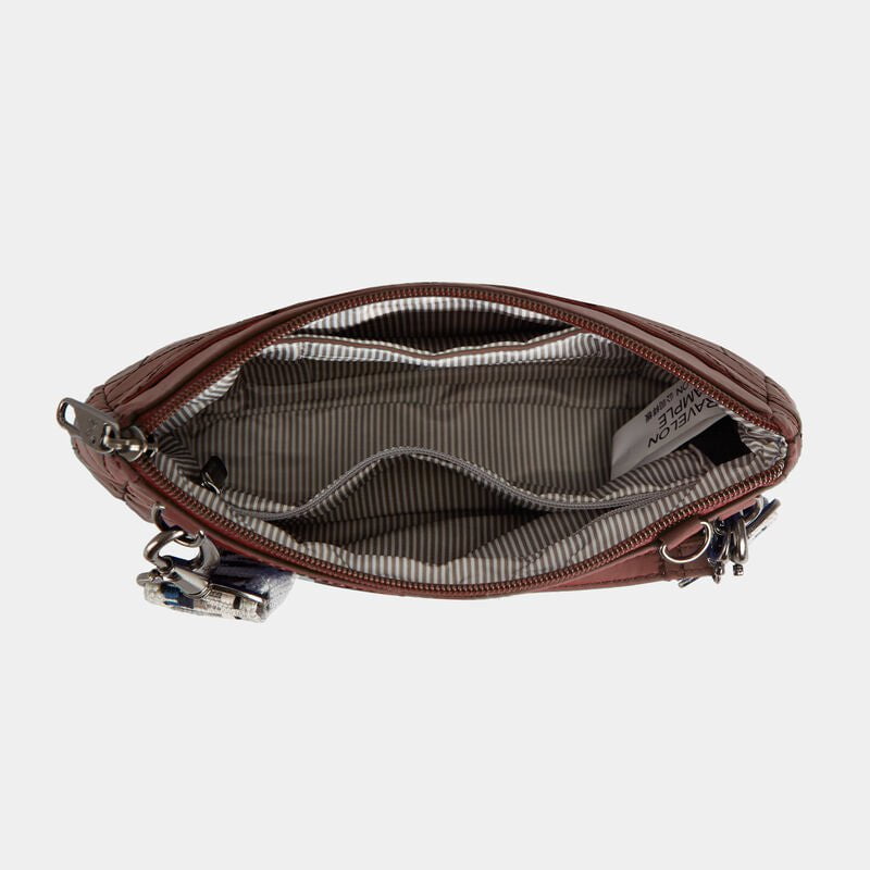 Travelon Anti-Theft Boho Clutch Crossbody Bag for Women | RFID Blocking & Secure Zipper | Perfect for Travel, Shopping & Night Out