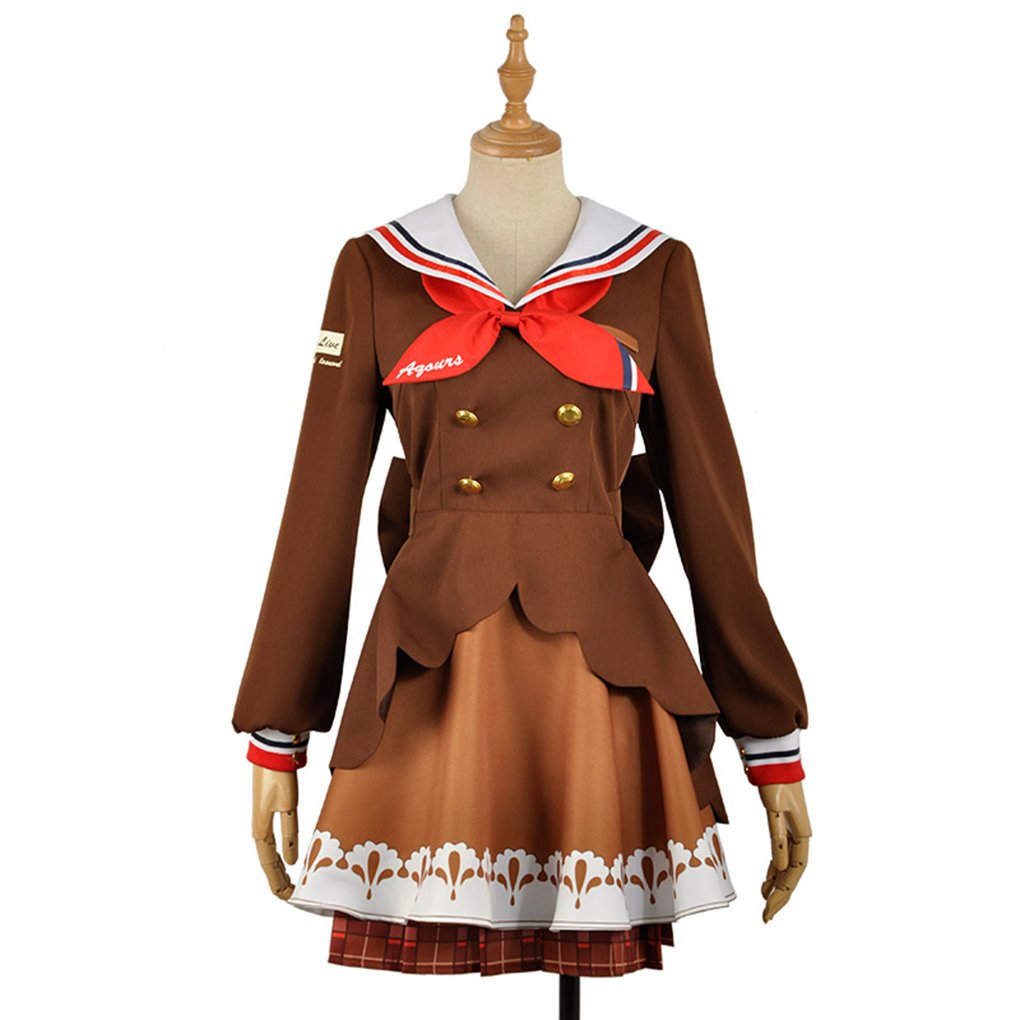 Anime Kurosawa Ruby Cosplay Costume - Sailor Suit with Pleated Skirt & Top Set for Halloween, Cosplay Events & Anime Conventions