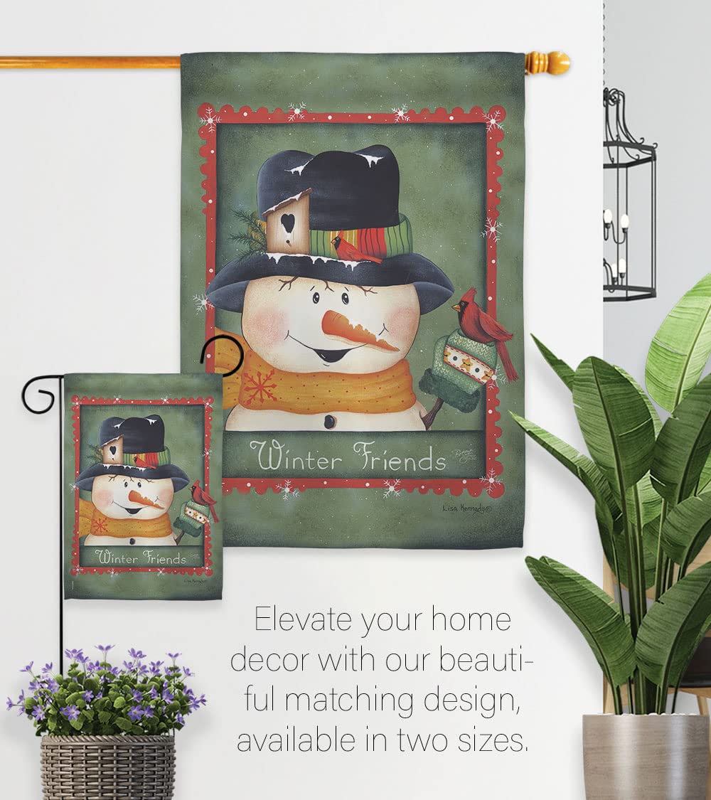 Friends Winter Wonderland House Flag Set 28x40