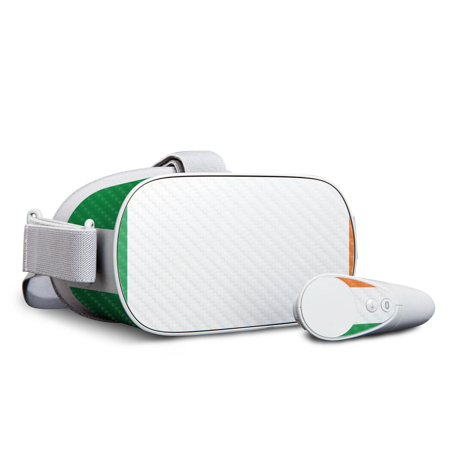 MightySkins Carbon Fiber Skin for Oculus Go - Irish Flag Design | Protective & Durable Textured Cover | Easy to Apply & Remove | Made in USA | Perfect for Gaming, VR Enthusiasts & Home Entertainment