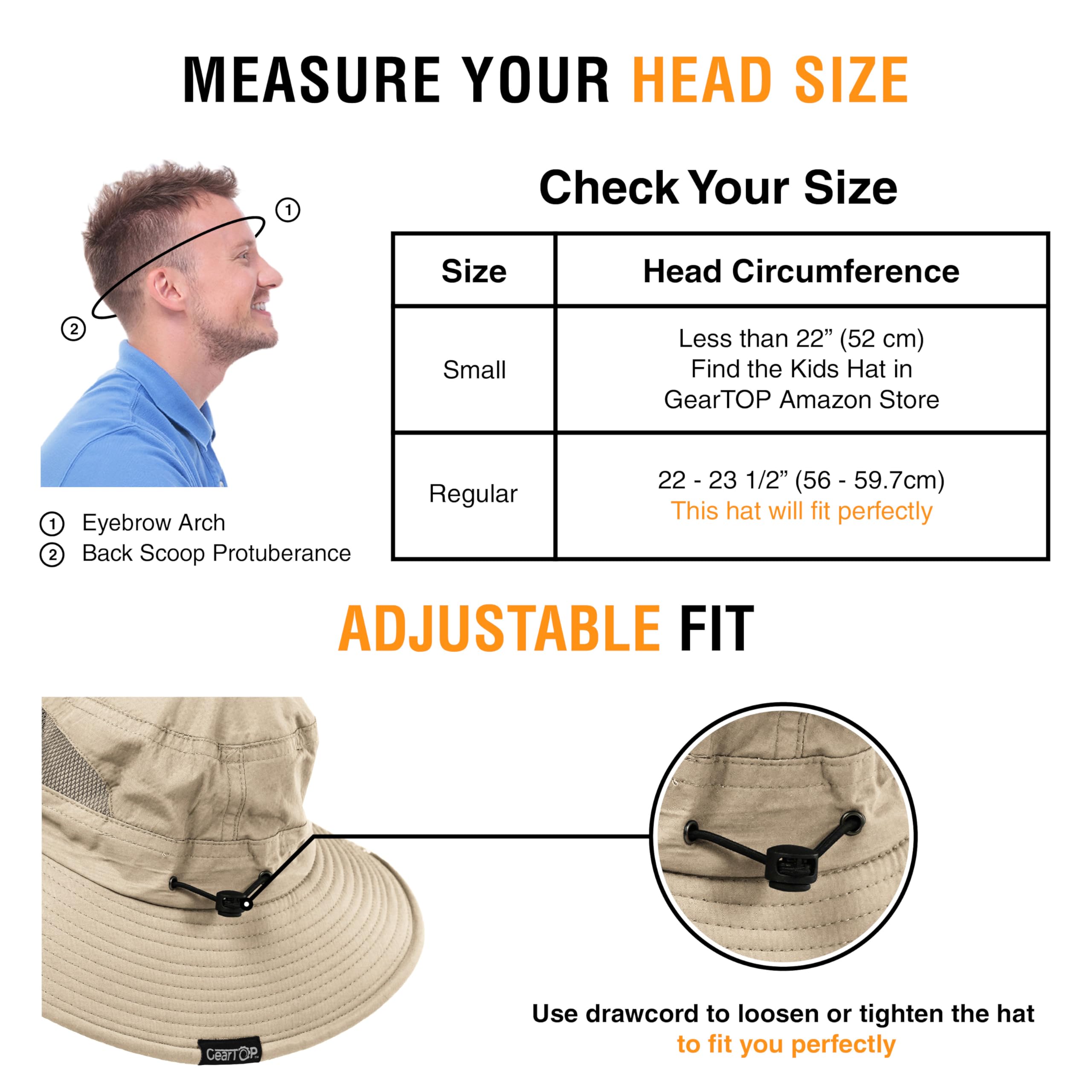 GearTOP UPF 50+ Sun Hat for Women & Men - Wide Brim Packable Beach Hat, Safari Hat with Neck Flap - Perfect for Outdoor, Travel, Hiking and Summer Vacation