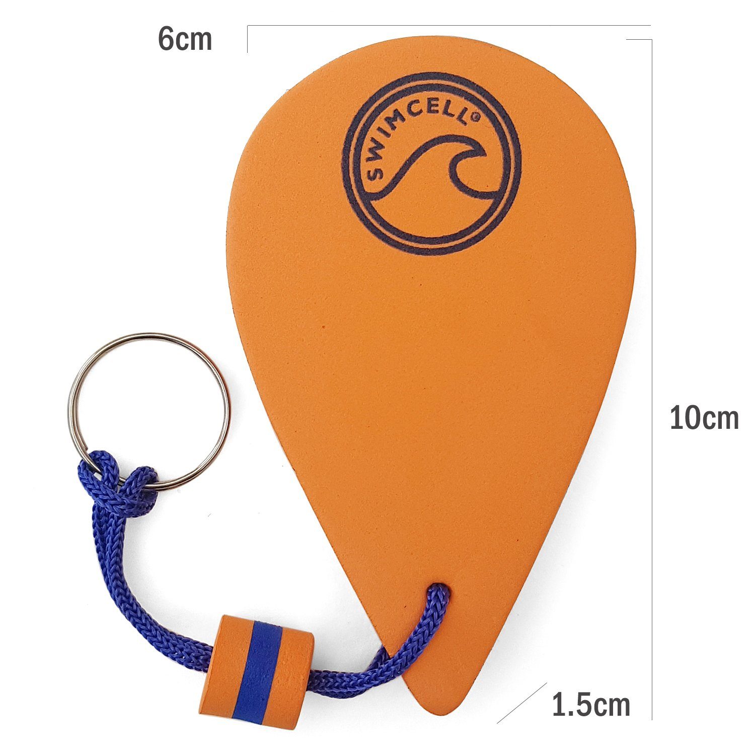Orange Floating Key Ring for Boats - Waterproof Keychain Float for Marine, Pool & Water Sports - Prevent Lost Keys in Water