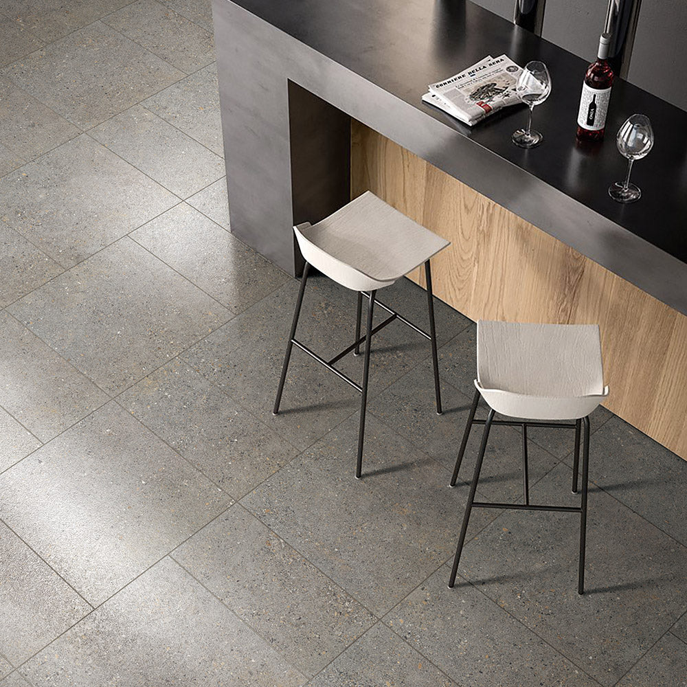 Atlanta Dark Grey 300x600mm Lappato Porcelain Tile - Premium Matte Finish Wall & Floor Tile for Bathroom, Kitchen & Living Room