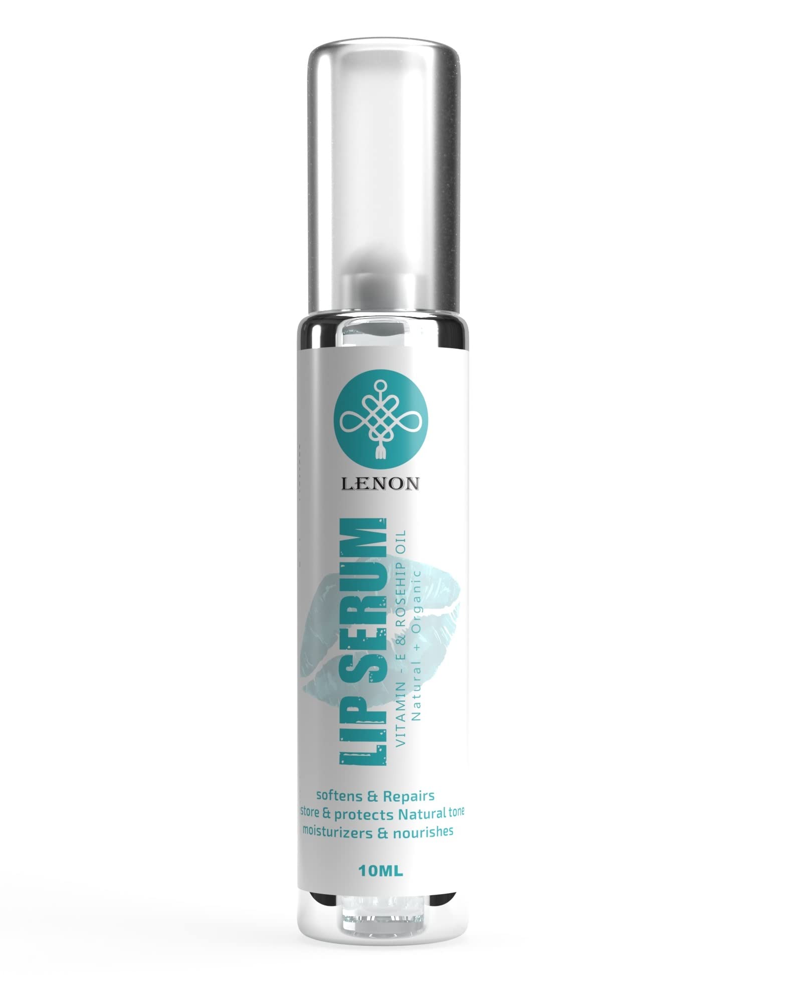 Lenon Vitamin E & Rosehip Oil Lip Serum - 10ml Hydrating Treatment for Dry, Chapped Lips - Perfect for Night Care & Daily Moisturizing