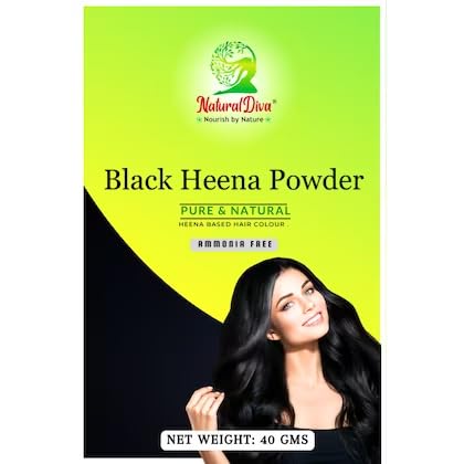 Natural Diva 100% Pure Henna Powder for Shiny Hair | Chemical-Free Hair Dye & Color | 40g Herbal Mehandi Powder | Perfect for DIY Hair Coloring & Natural Hair Care at Home