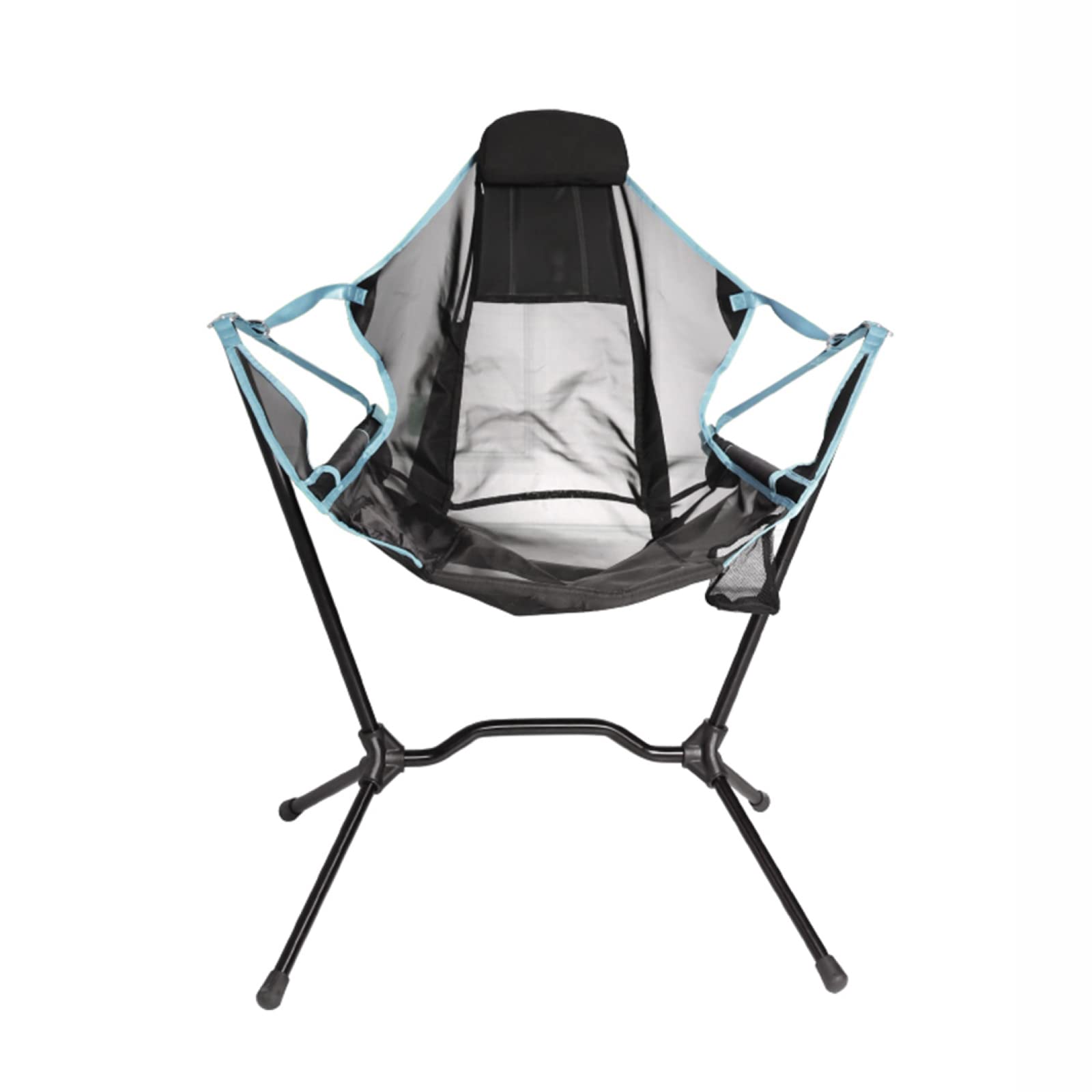 Heavy Duty Reclining Camping Chair for Adults & Kids - Portable Folding Outdoor Chair with Aluminum Alloy Frame - Perfect for Camping, Beach, Picnic, Travel, Stargazing (Blue) | Great for Backyard Relaxation & Outdoor Adventures
