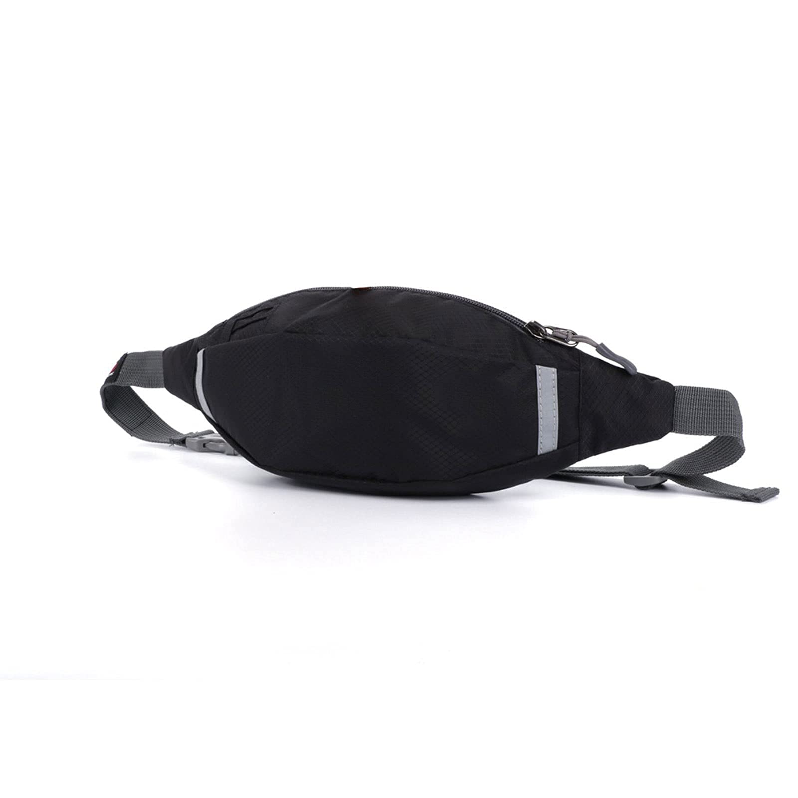 **QZH Waterproof Unisex Fanny Pack - Belt Bag for Men & Women, Travel Waist Pack with Phone Wallet Pouch (Black) - Perfect for Hiking, Running & Daily Use**