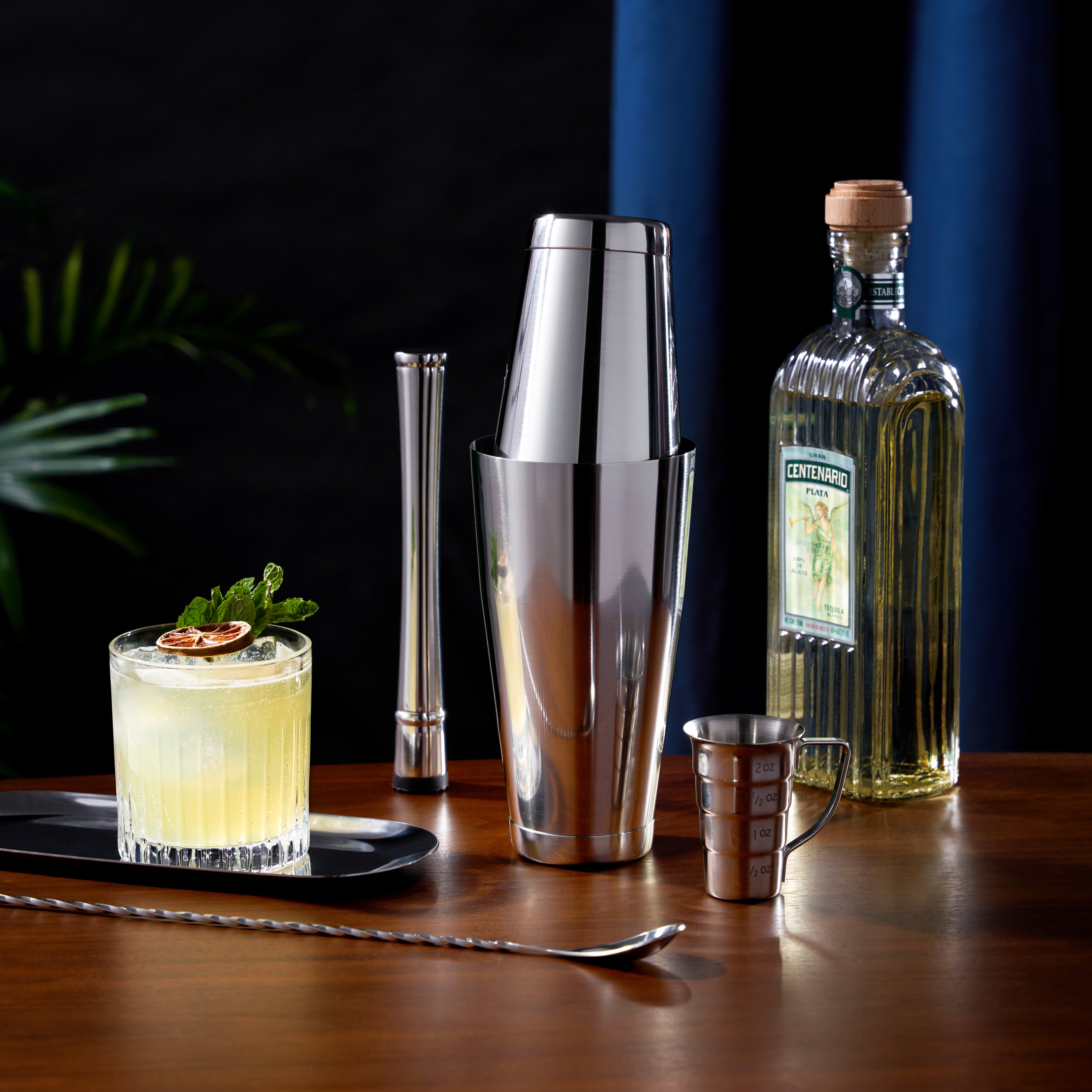 Premium Harrison Cocktail Set - 12-Piece Stainless Steel Bar Tools Kit for Mixing, Shaking & Serving - Perfect for Home Bars, Parties & Professional Bartenders