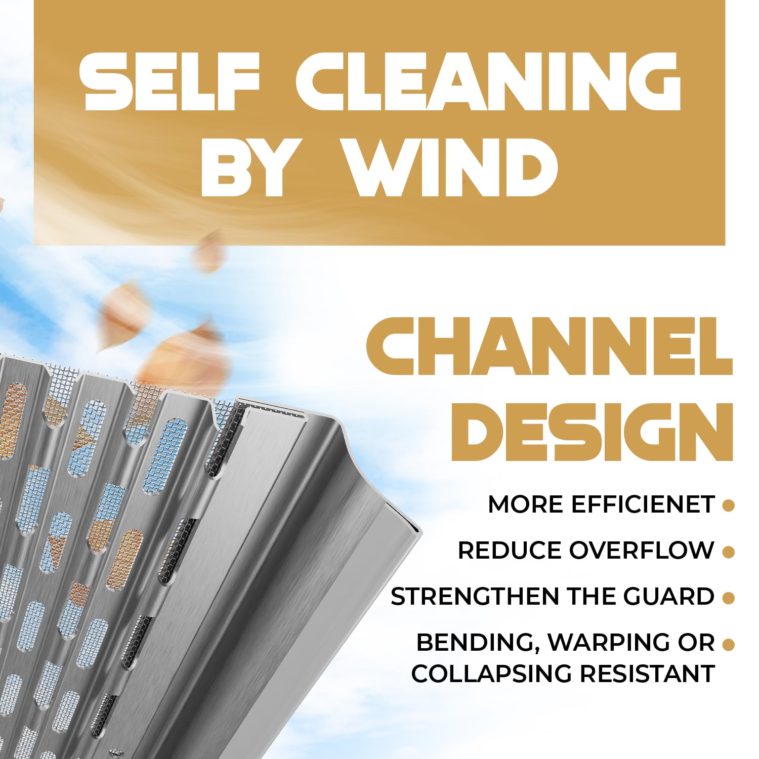 5 Inch Micromesh Gutter Guards - 50ft Stainless Steel Leaf Protection for Gutters | Heavy Duty Aluminum Gutter Covers | Contractor Grade Gutter Guard System | Perfect for Home Roof Protection & Rainwater Drainage