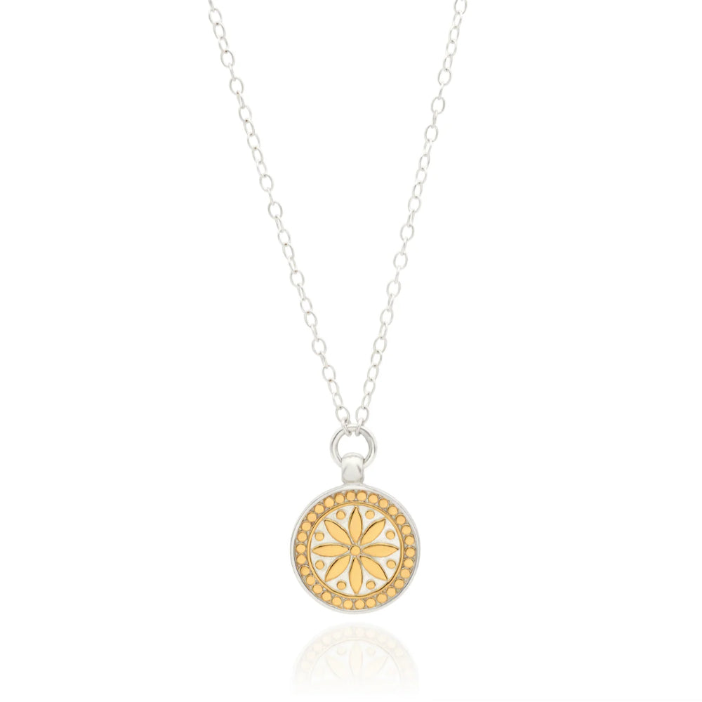 Anna Beck Classic Round Flower Necklace - Elegant Floral Jewelry for Women, Perfect for Weddings, Parties & Everyday Wear