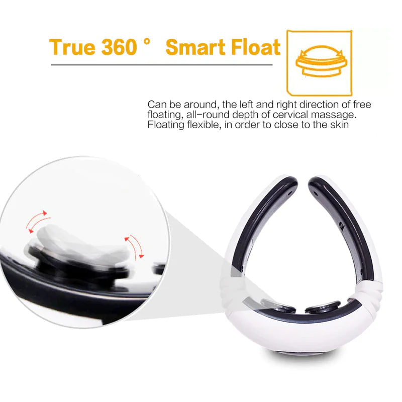 Electric Neck Massager with Pulse & Magnetic Therapy - Instant Pain Relief for Shoulder, Back & Muscle - Perfect for Office, Travel & Home Use