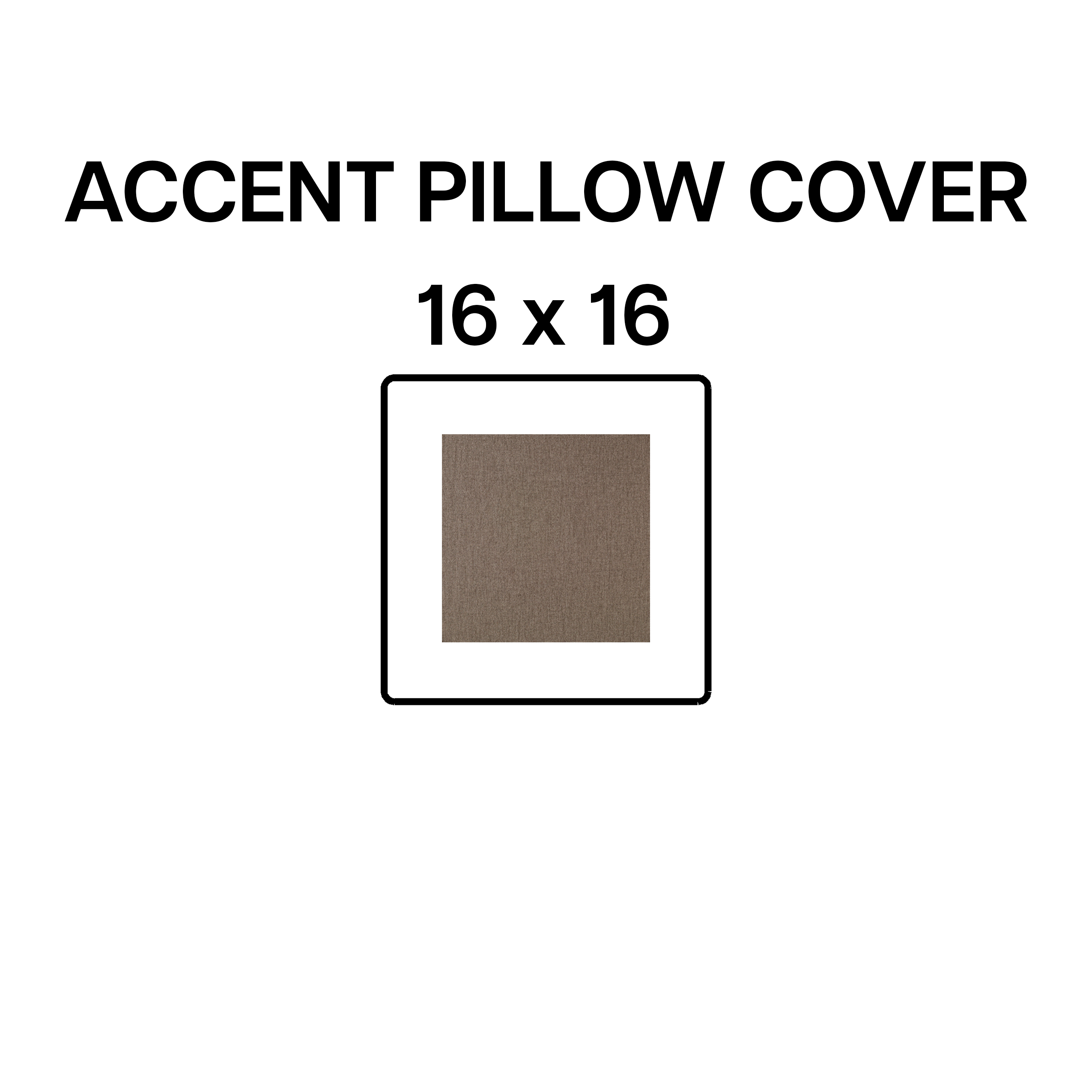 16x16 Smoke Blue Accent Pillow Cover - Soft Decorative Throw Pillow Case for Sofa, Bed, Couch - Home Decor Living Room & Bedroom Accessories