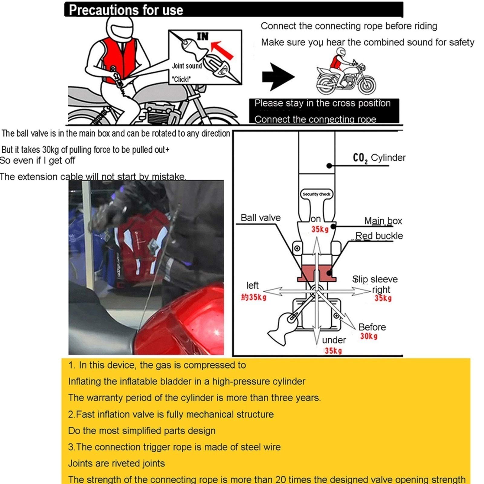 Motorcycle Airbag Vest - Adjustable Racing Safety Vest for Men & Women with Elbow & Waist Protection - Ideal for Motorcycling, Biking, Horse Riding & Skiing (Black, Small) - Perfect for Adventure Sports & Extreme Riding Safety Gear
