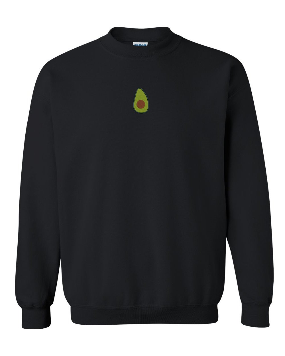 Trendy Avocado Embroidered Crewneck Sweatshirt for Women - Soft Cotton Pullover with Cute Fruit Design - Perfect for Casual Outfits, Streetwear Fashion & Instagram Outfits
