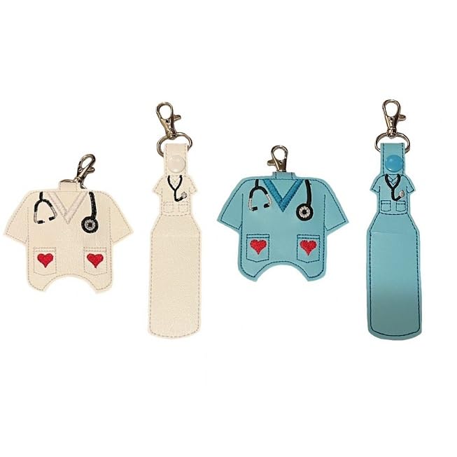 Premium Scrub Hand Sanitizer & Lip Balm Holder - Convenient Clip for Nurses, Doctors & Healthcare Workers - Ideal for Medical Scrubs, Lanyards & Work Uniforms