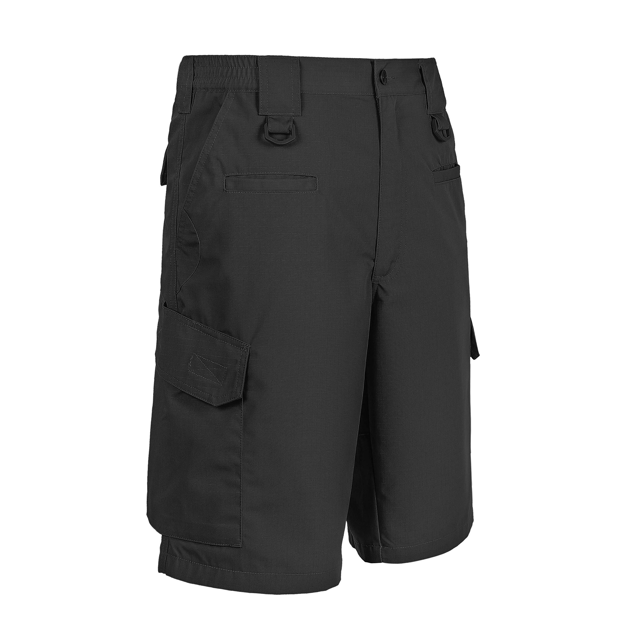 LAPG Men's Tactical Shorts - Elastic Waist Cargo Shorts with Ripstop Fabric for Workout & Outdoor Activities | Durable Military Style Shorts for Hiking, Camping & Tactical Training