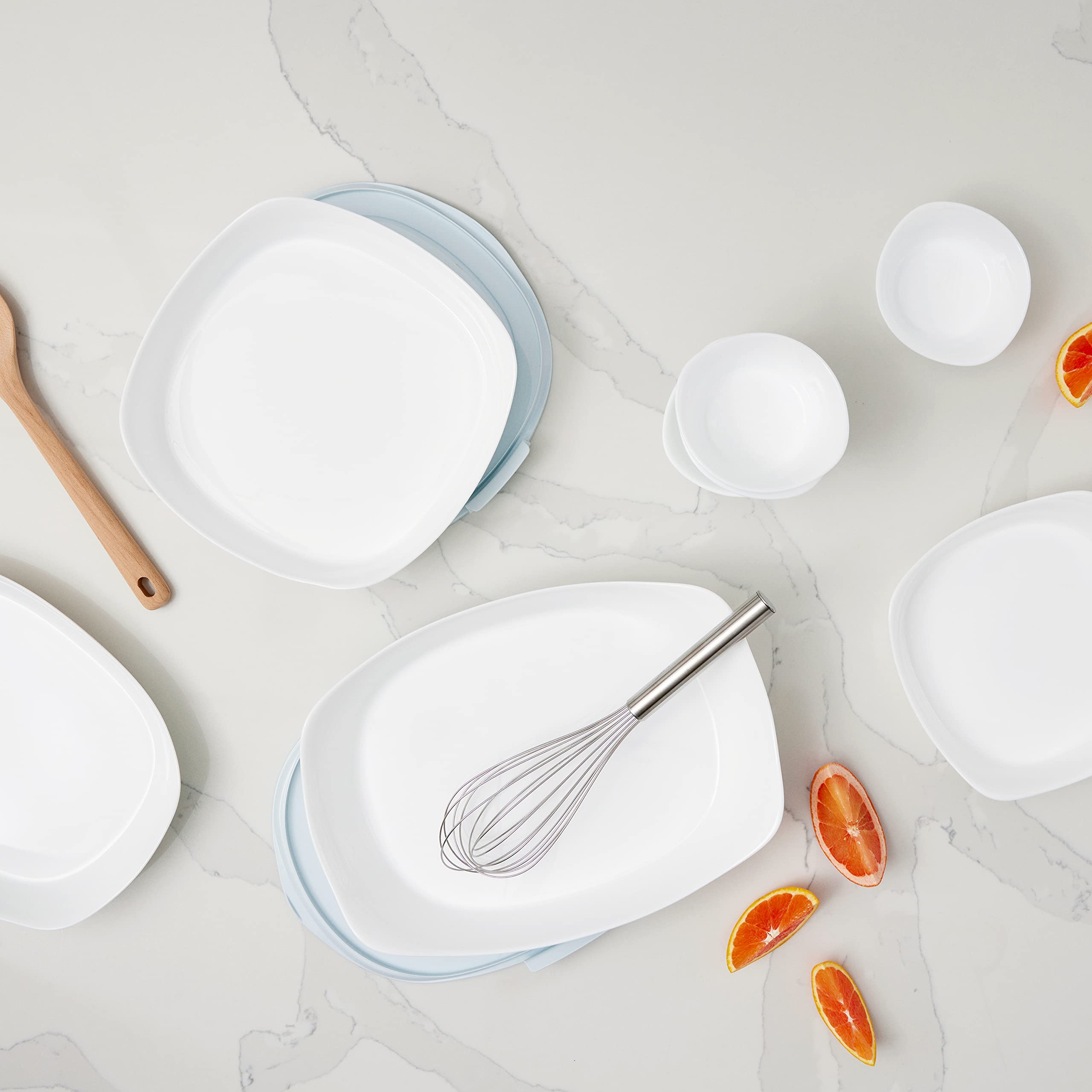 Rubbermaid Oven-Safe Glass Baking Dishes Set - Durable & Non-Toxic for Casseroles, Lasagna, Roasting & Meal Prep - BPA-Free, Dishwasher Safe, Perfect for Thanksgiving & Family Gatherings