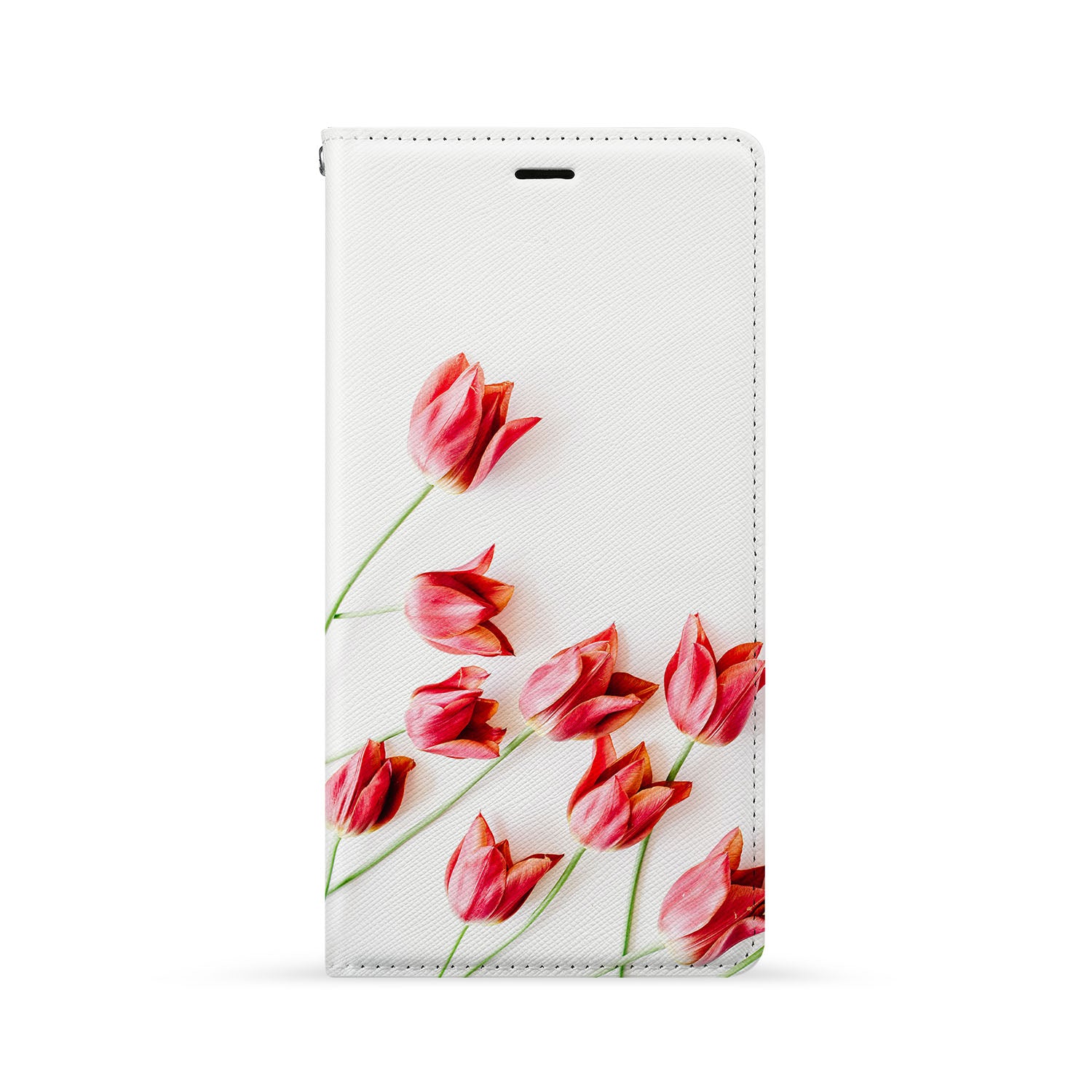 iPhone Wallet Case with Flat Flower Design - Slim Card Holder for iPhone 12/13/14 Pro Max - Perfect for Everyday Use & Travel Accessories