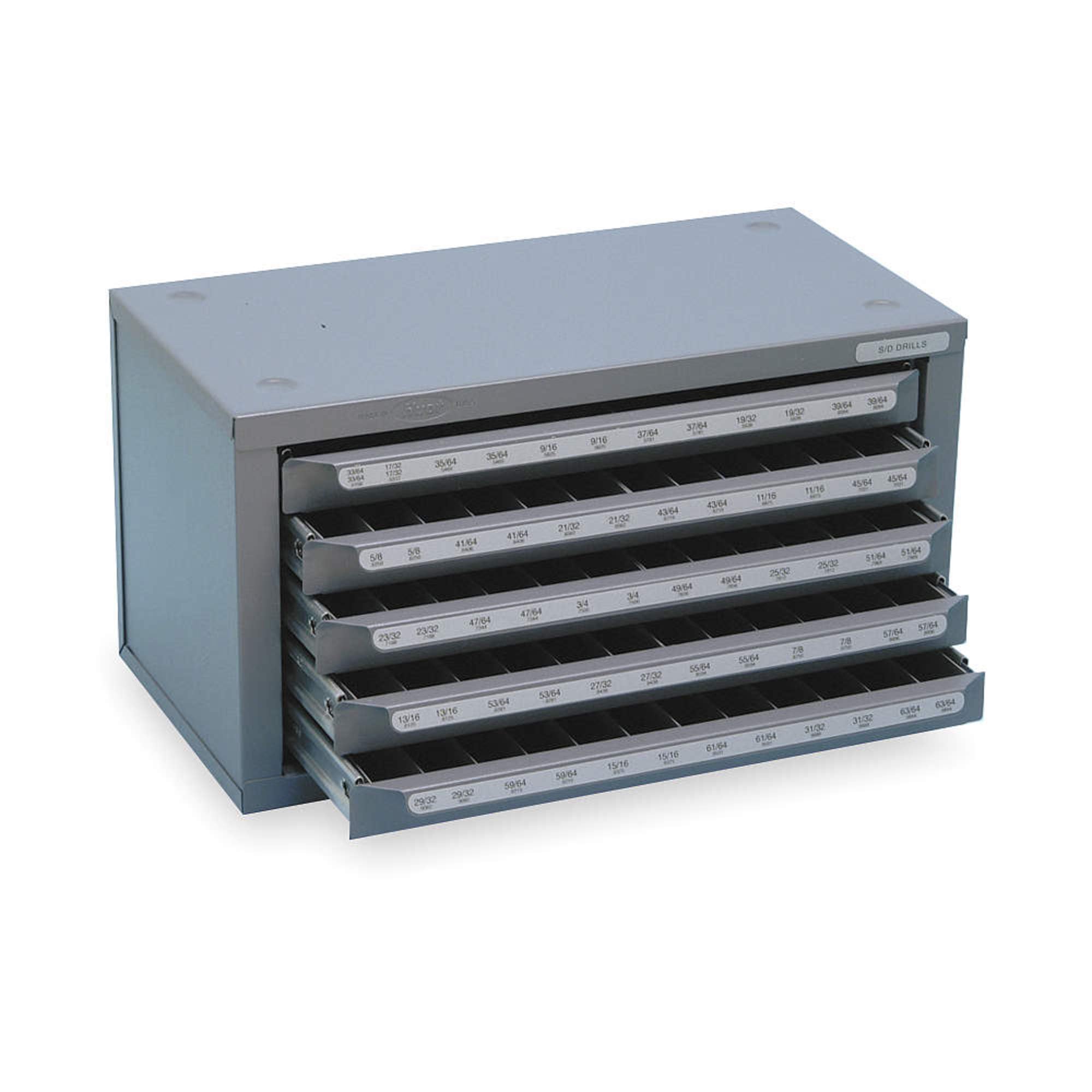 Huot 13166 Silver Deming Drill Bit Dispenser - 33/64