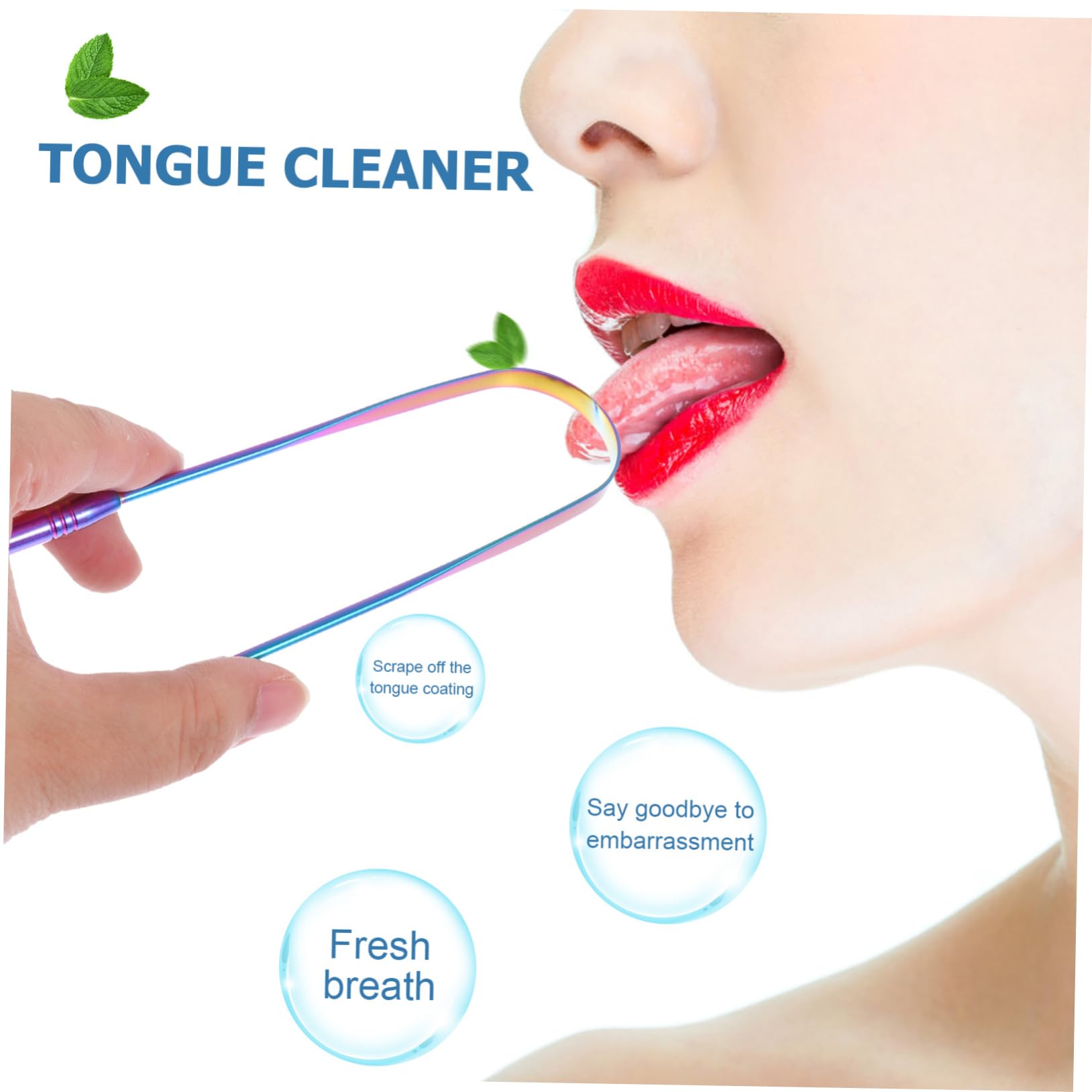 Stainless Steel Tongue Scraper and Brush Set - Oral Care Tools for Fresh Breath, Plaque Removal & Dental Hygiene - Perfect for Daily Teeth Cleaning and Bad Breath Prevention