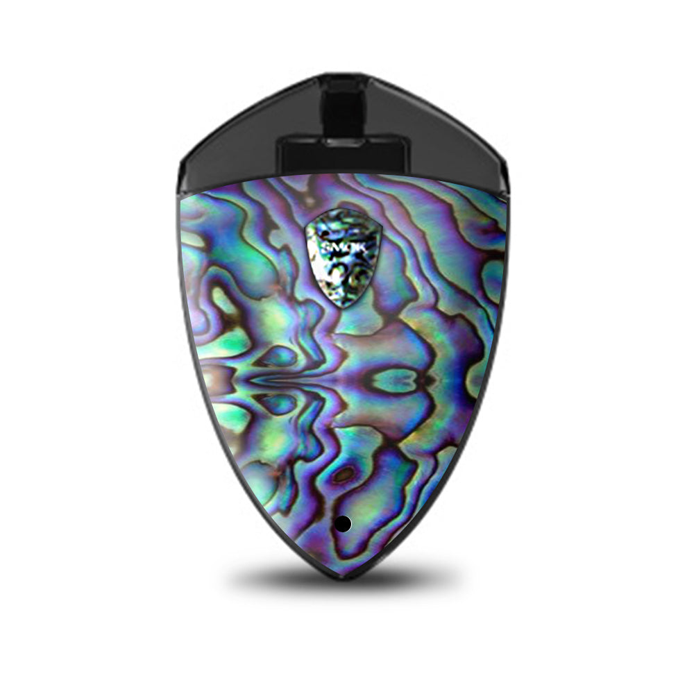 Natural Abalone Shell Pendant - Green, Blue & Purple Smoky Rolo Badge for Jewelry Making & DIY Crafts - Perfect for Necklaces, Bracelets & Earrings