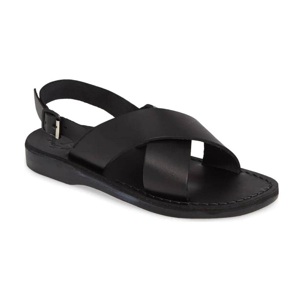 Men's Leather Thick Strap Sandals with Elan Buckle - Comfortable & Stylish for Summer, Beach, and Casual Wear