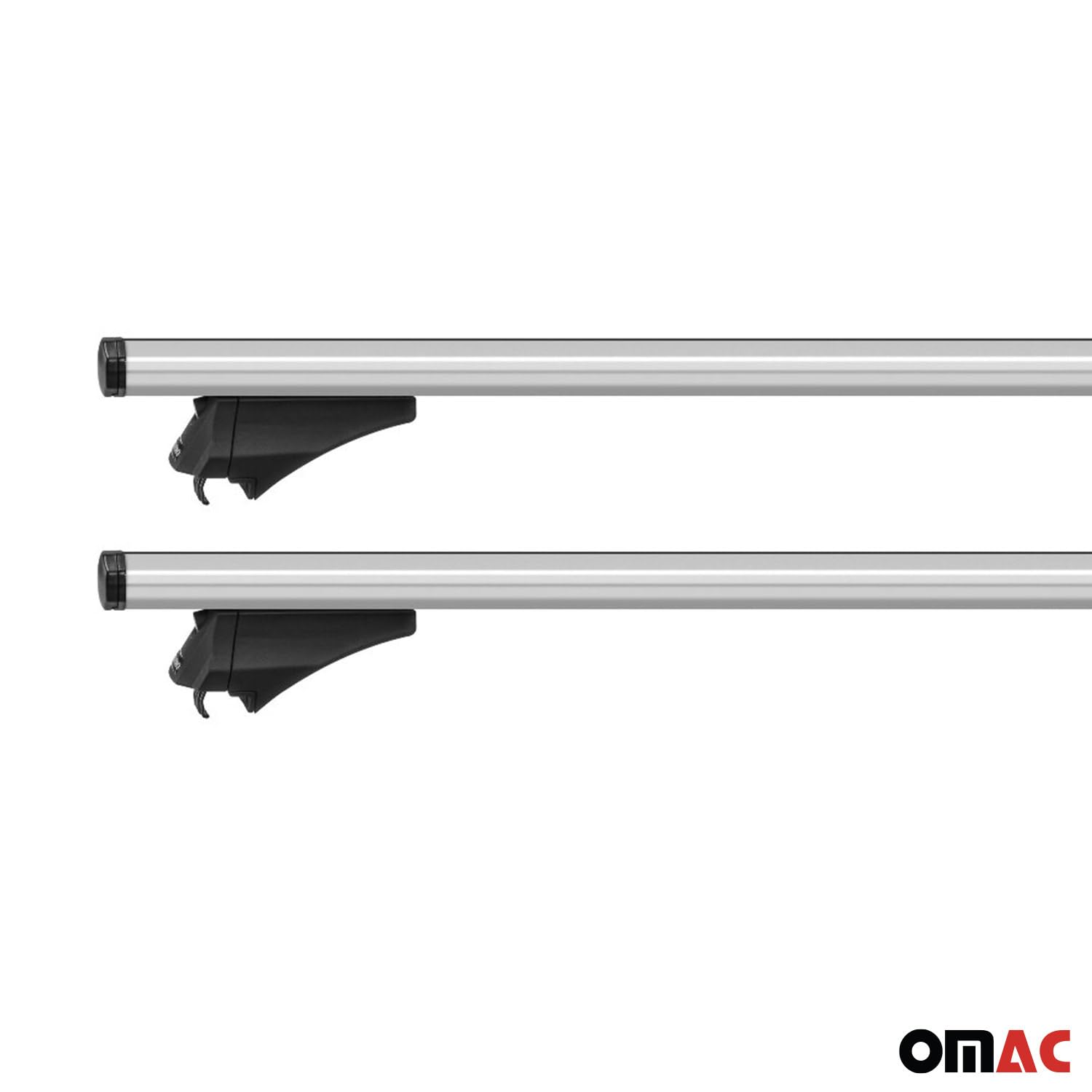 OMAC Aluminum Cross Bars Roof Racks for Audi A4 Wagon 2009-2023 (2-Pack, Silver) - Anti-Theft Roof Rack System for Kayak, Canoe, Surfboard, Ski, Snowboard & Camping Gear - Perfect for Road Trips & Outdoor Adventures