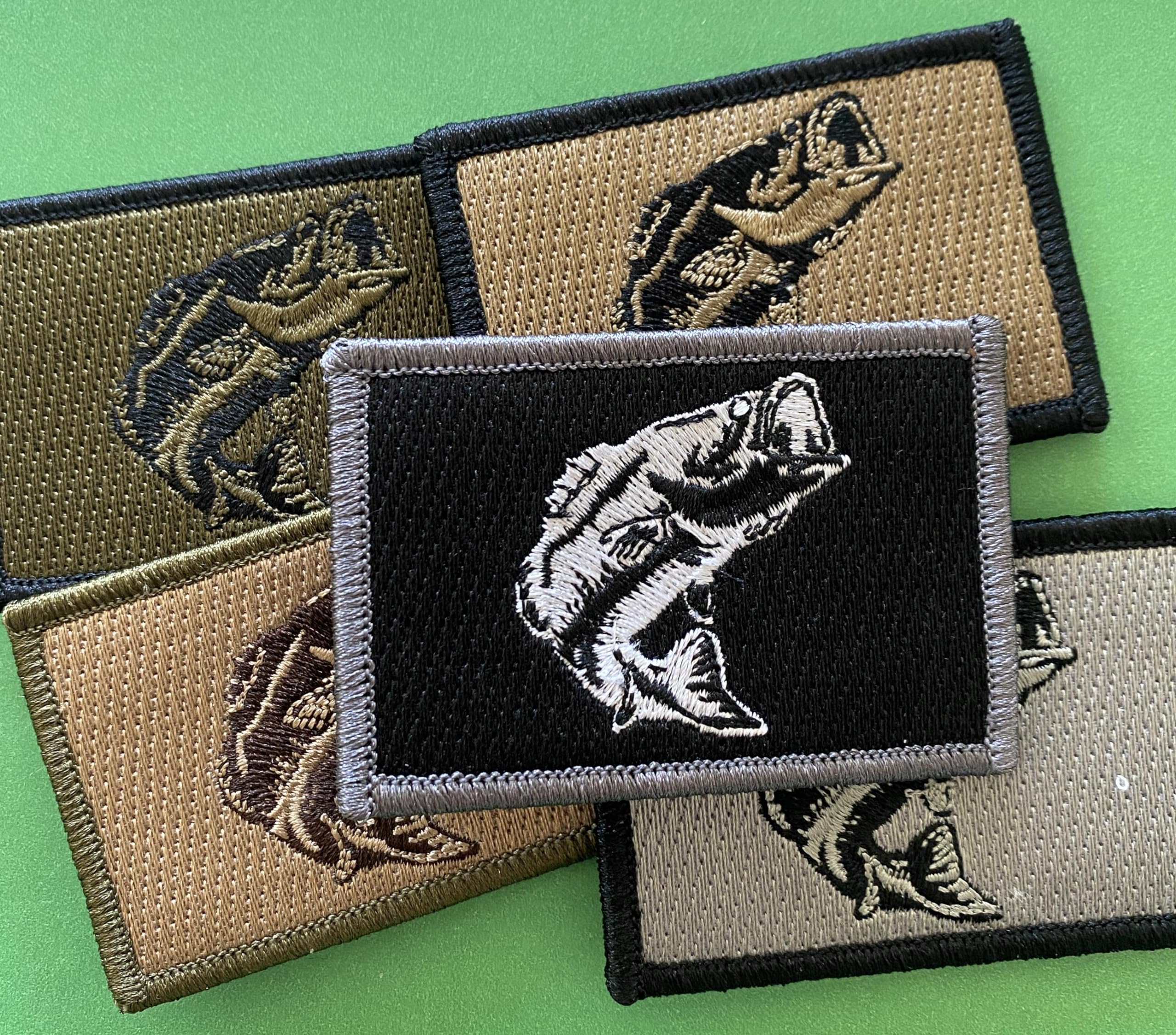Tactical Wildlife Largemouth Bass Patch - Multifunctional Hook and Loop Embroidered Badge for Outdoor Gear, Hats, Backpacks & Hunting Equipment