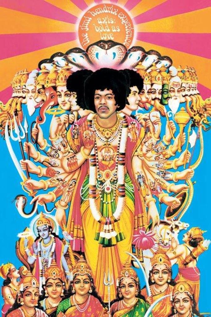 Jimi Hendrix Axis Bold Poster Print - Vintage Rock Music Wall Art Decor for Bedroom, Living Room & Office