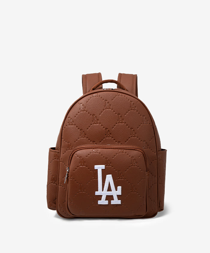 MLB Los Angeles Dodgers Genuine Leather Baseball Backpack for Men & Women - Perfect for Sports, School, Travel & Game Day