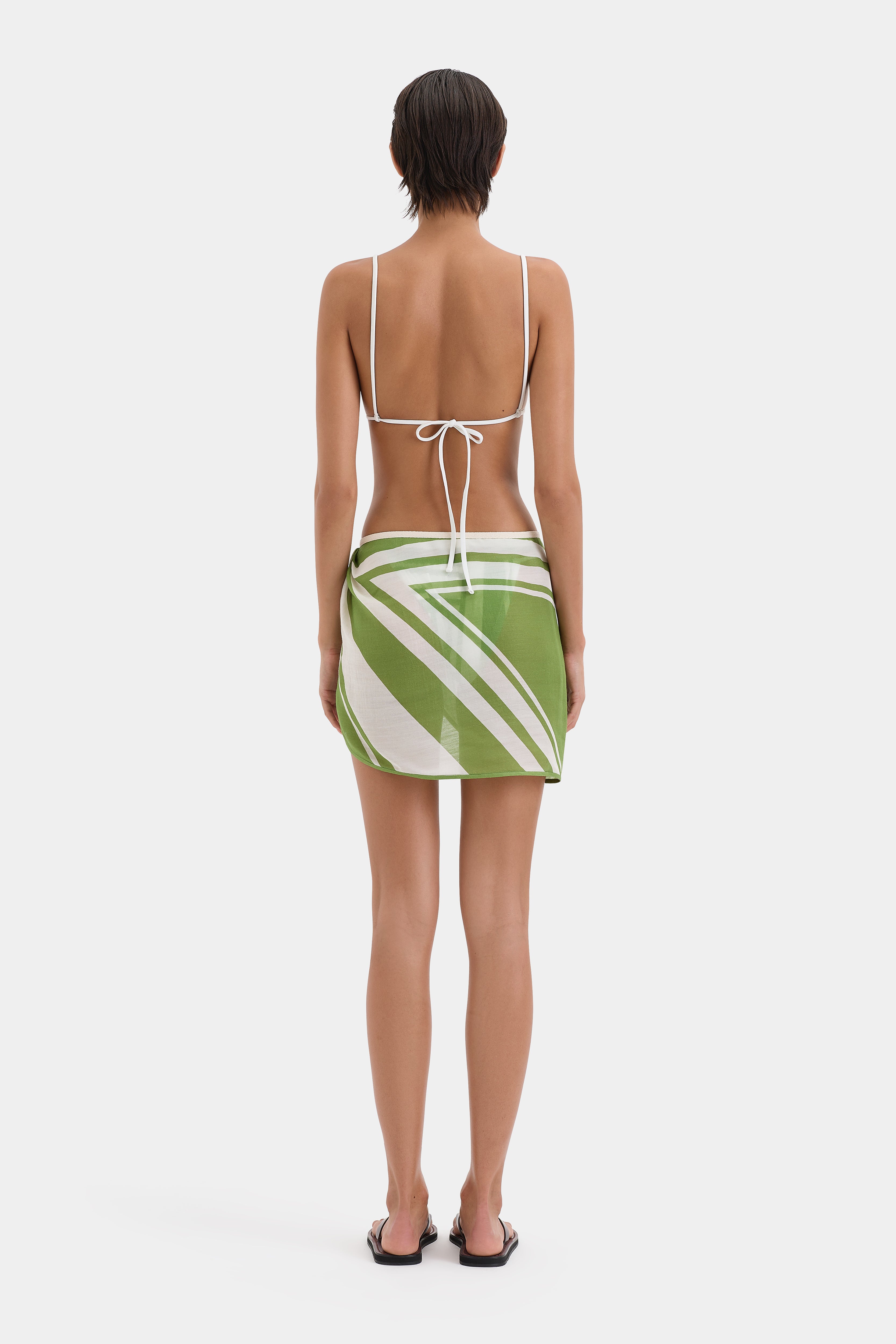 Carlo Sarong Milano Verde - Stylish and Comfortable Women's Wrap Skirt for Beach, Vacation, and Summer Outfits