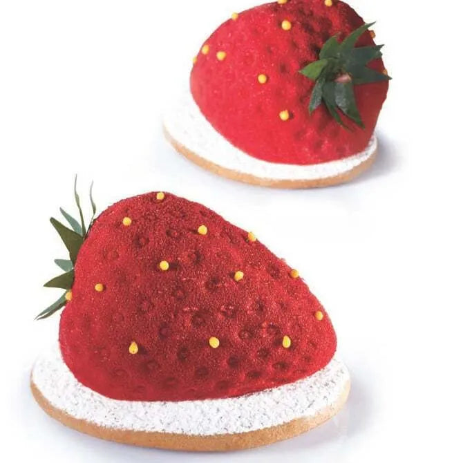 Pavoni 3D Silicone Mold - 20 Strawberry Shapes for Cake, Chocolate & Candy Making | Tuttifrutti Fragola DIY Baking Decorations