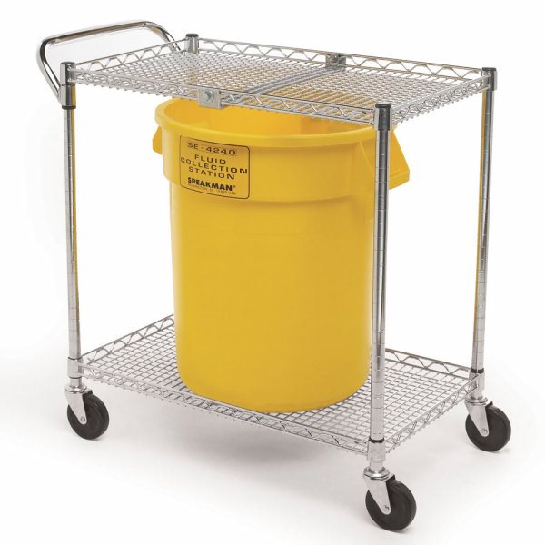 Speakman SE 4360 Cart for SE 4300 Series Gravity Fed Portable Eyewash Stations - Easy Transport for Emergency Eye Wash Safety in Labs & Industrial Workplaces