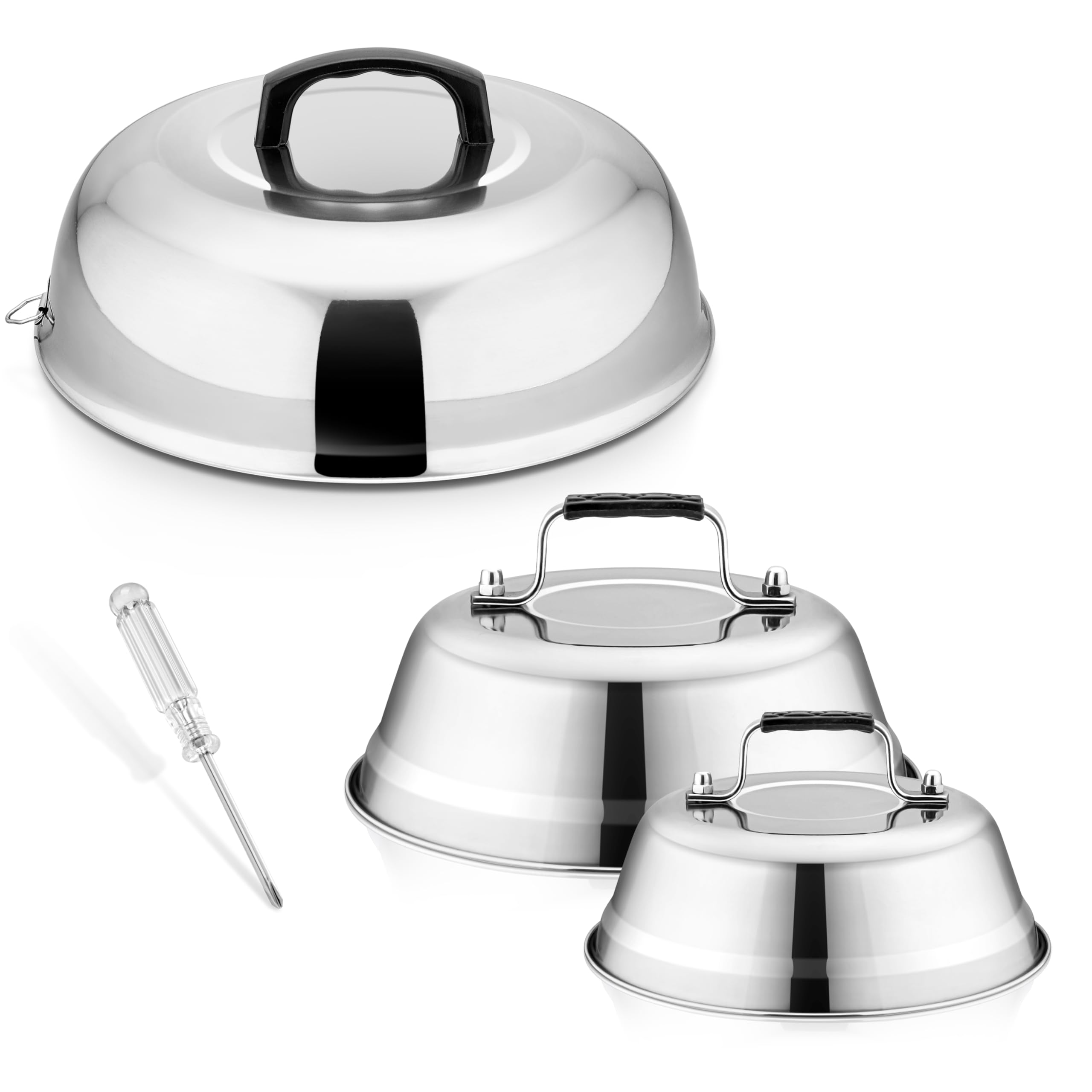 Leonyo 3-Piece Cheese Melting Dome Set - 12