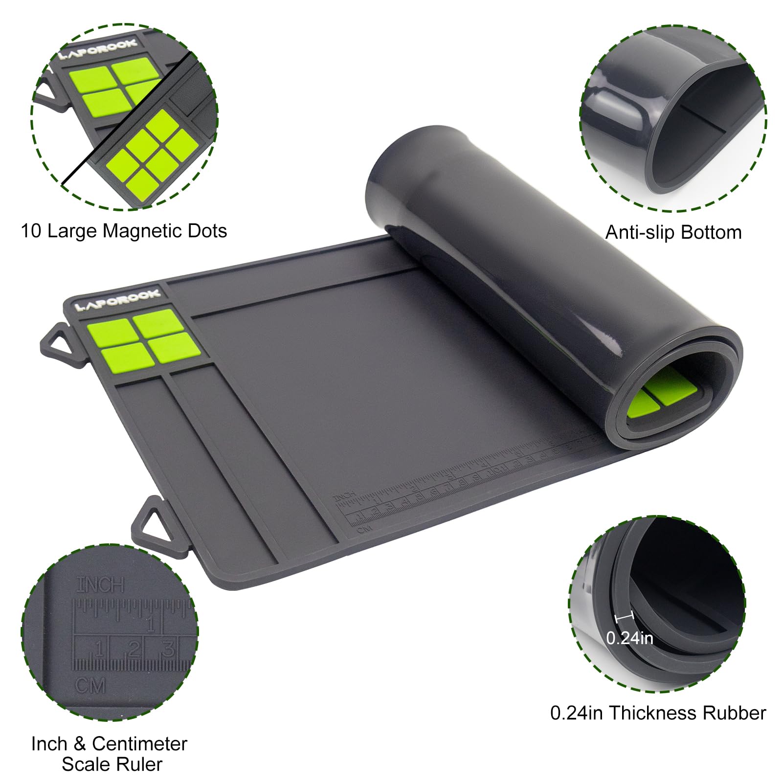 Premium Gun Cleaning Mat - Large Magnetic Rifle & Shotgun Maintenance Mat with Cleaning Supplies, Ruler & Anti-Slip Rubber Pad | Universal Firearm Cleaning Kit for Pistols, Rifles & Shotguns | Perfect for Home Gun Care, Range Days & Firearm Maintenance