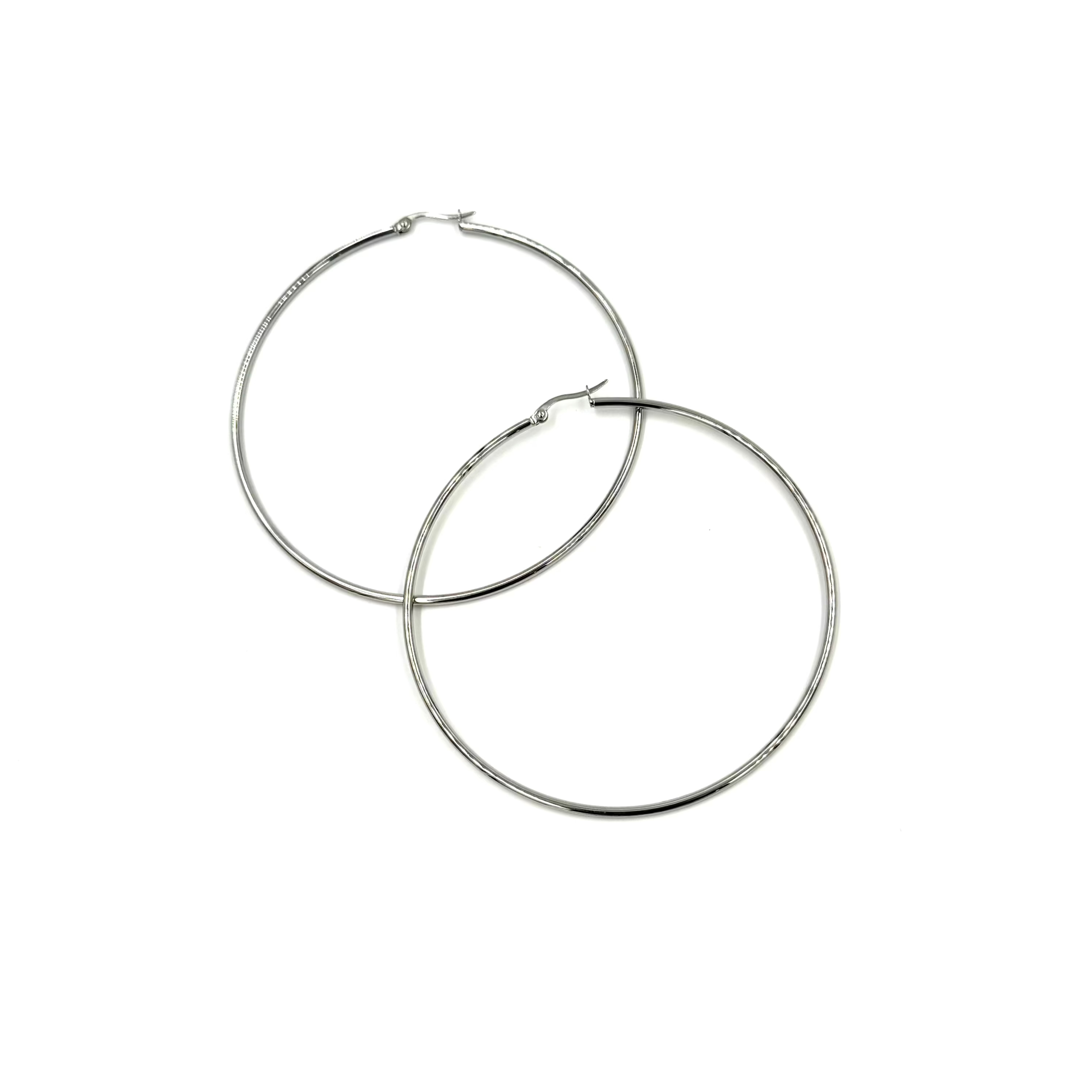 Ashley Gold Stainless Steel Large 3 Hoop Earrings for Women - Hypoallergenic Fashion Jewelry - Perfect for Parties, Weddings & Everyday Wear