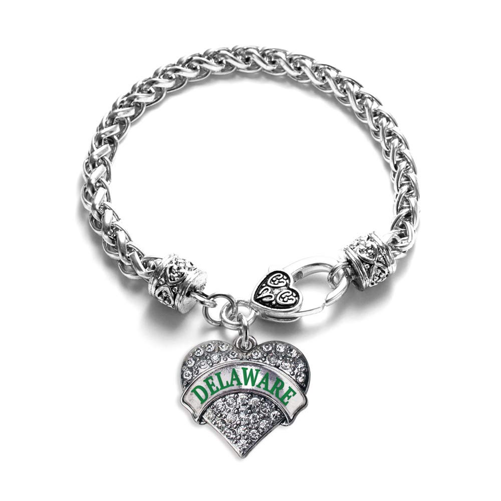 Silver Pave Heart Charm Bracelet with Cubic Zirconia - Dainty Sterling Silver Jewelry for Women - Perfect for Valentine's Day Gifts, Anniversary Presents & Everyday Elegance