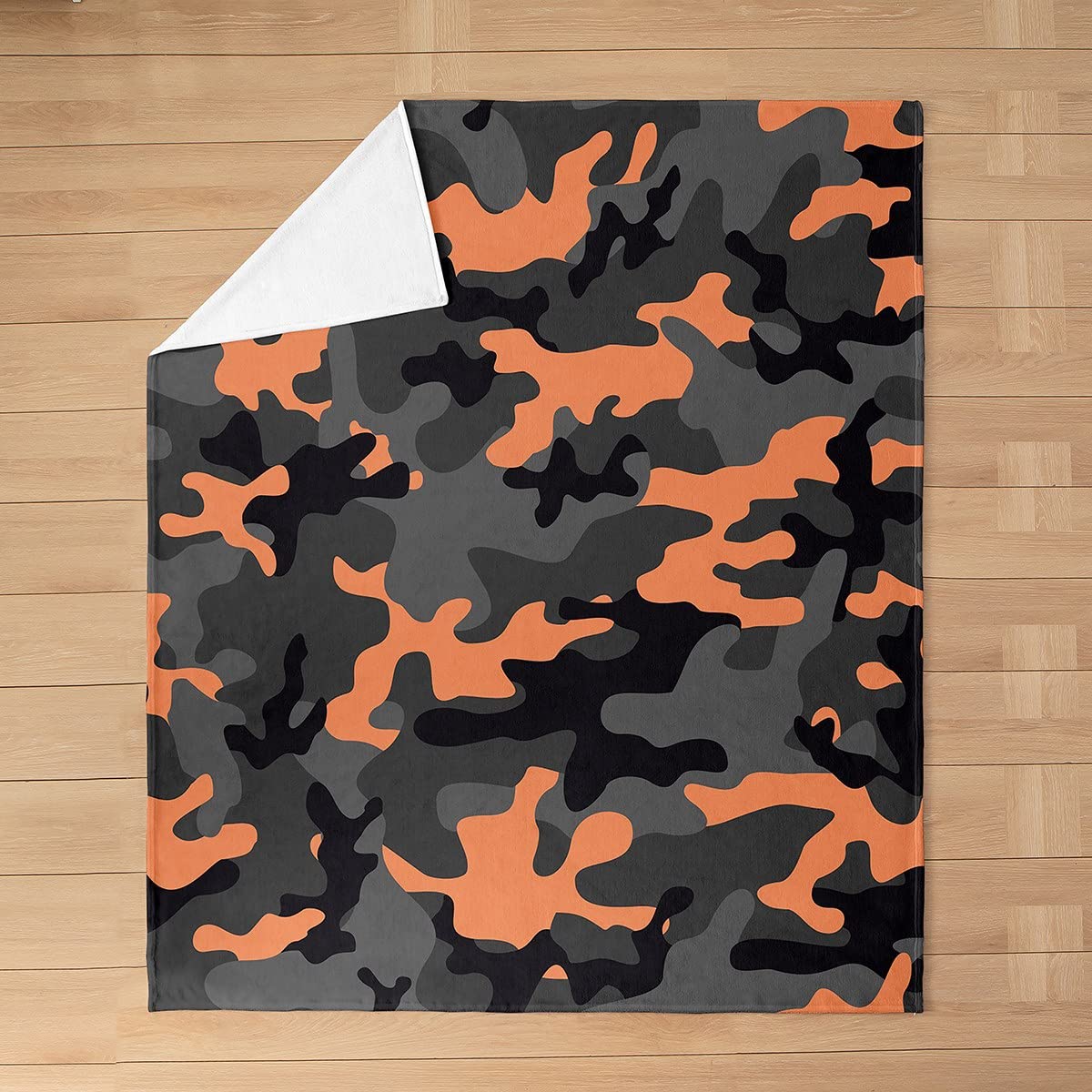 Army Camouflage Fleece Throw Blanket - All Season Soft Microfiber Plush Blanket for Kids & Adults (30