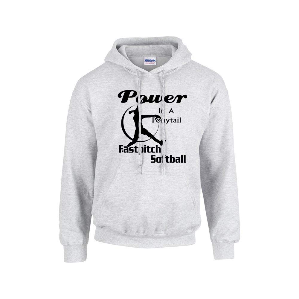 Power in A Ponytail Softball Hooded Sweatshirt - Comfortable & Stylish for Training, Games & Casual Wear