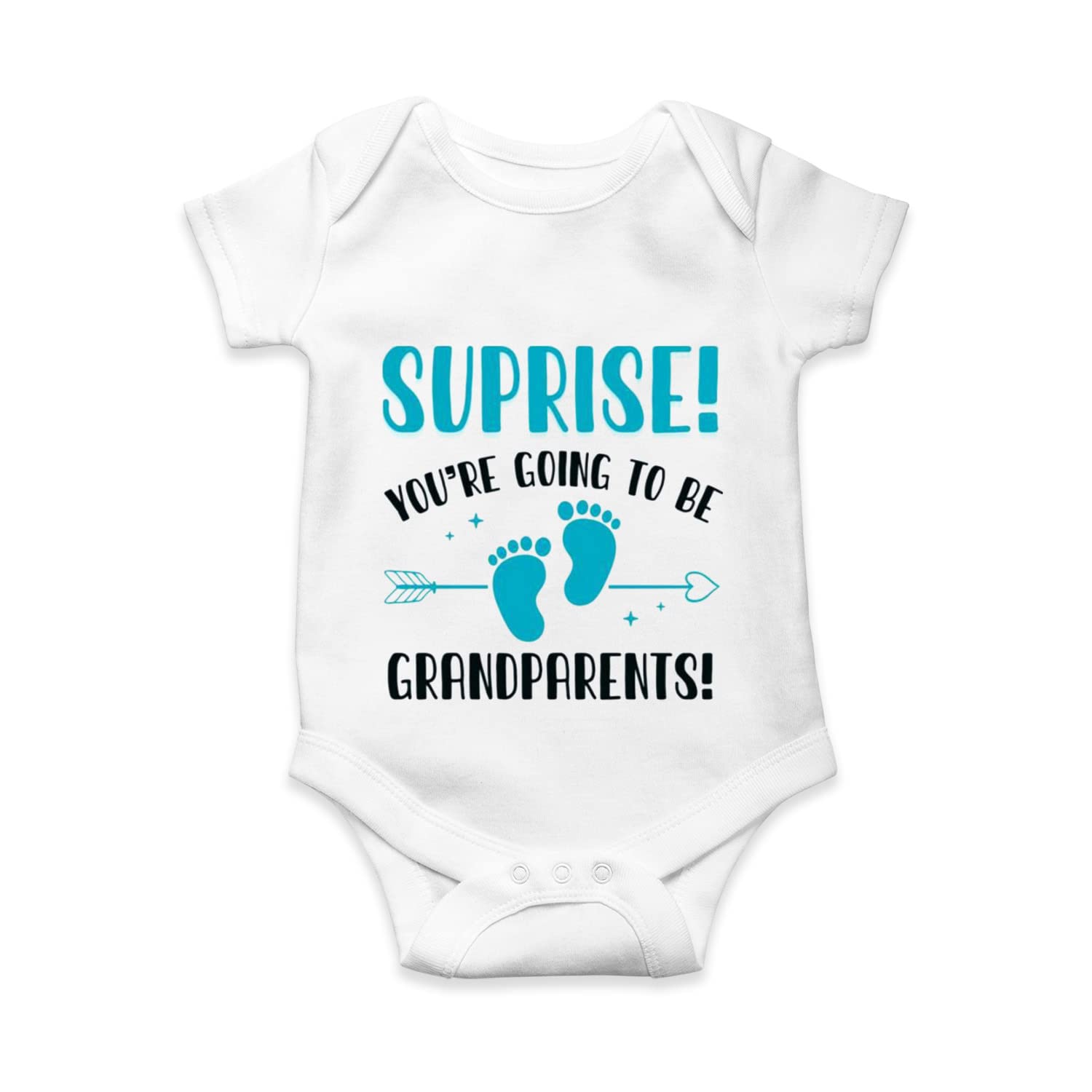 Surprise You're Going To Be Grandparents Baby Boy Onesie - Cute Newborn Gift Idea from Mom or Dad - Perfect for Announcements & Family Celebrations