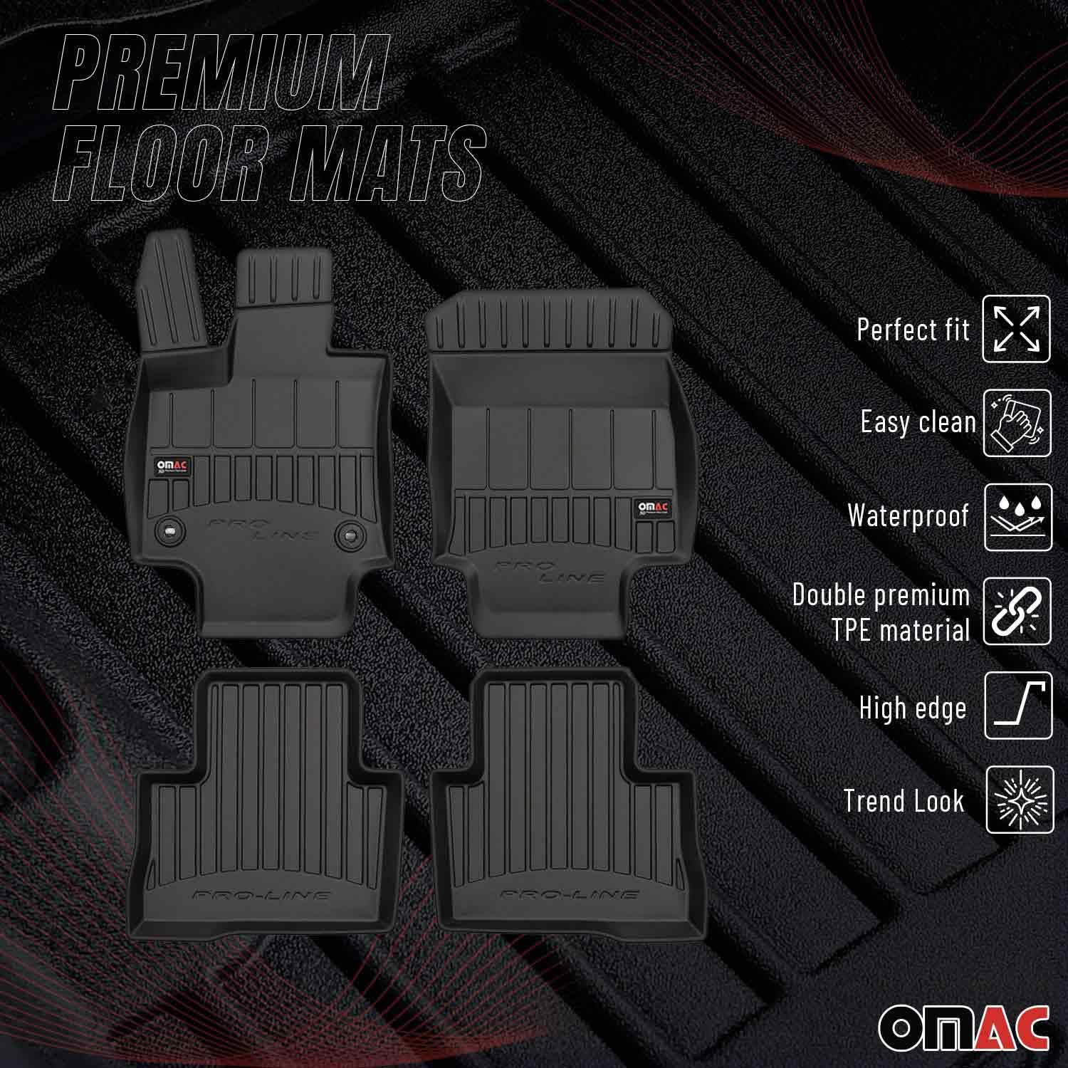 Premium All-Weather 3D Floor Mats for Toyota RAV4 2019-2025 Hybrid - Custom Fit TPE Rubber Car Mats, Waterproof, Odorless, Non-Slip Floor Liners with Laser-Measured Precision (Black) - Perfect for Daily Commutes, Road Trips & Outdoor Adventures