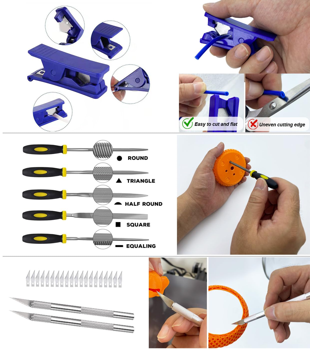 Premium 124-Piece 3D Printing Tool Kit with Wooden Toolbox - Includes Deburring Tool, Sanding Pens, Tube Cutter for Model Removing, Cleaning & Finishing - Perfect for DIY 3D Printing Projects, Model Repair & Crafting