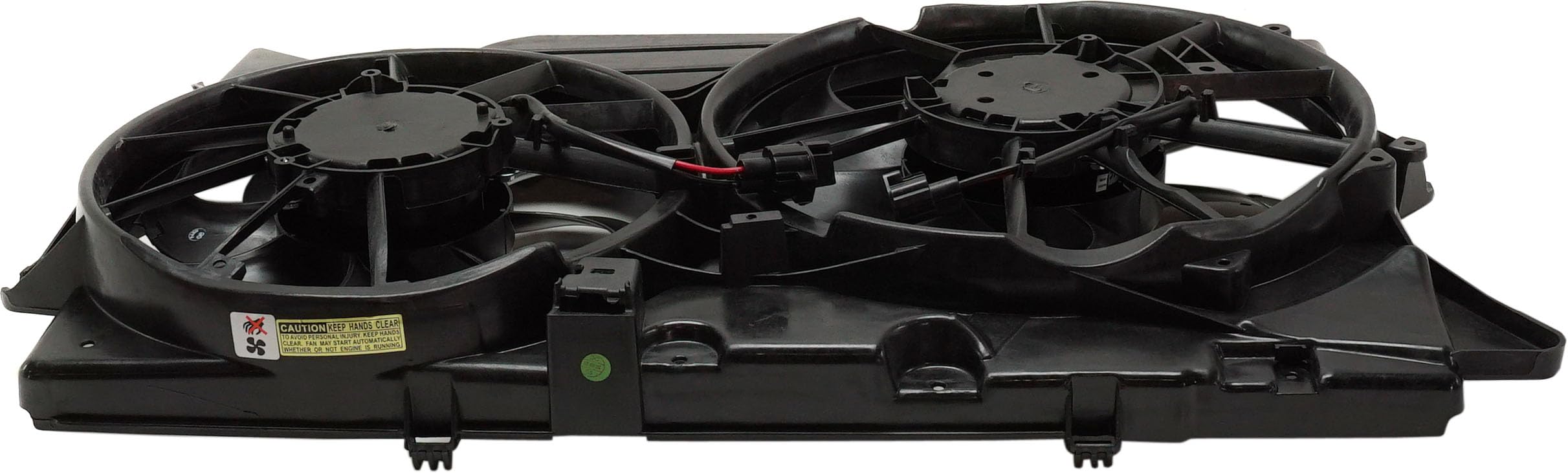 Go-Parts Radiator Fan Shroud Assembly for 2010-2012 Ford Flex/MKT & 2011-2012 Explorer - Dual Fan Replacement Without Control Module - Perfect for Engine Cooling System Repair & Maintenance