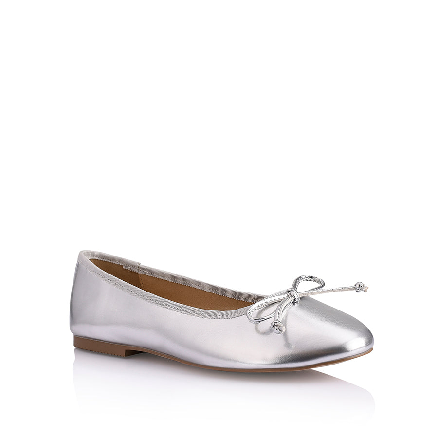 Elegant Silver Ballerina Ballet Flats for Women - Comfortable & Stylish Dance Shoes for Ballet, Parties, and Everyday Wear