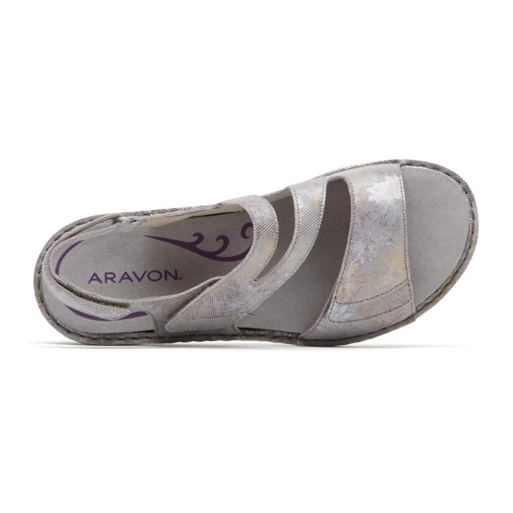 Aravon Women's Comfortable Heeled Sandals for Walking, Dressy & Casual Outfits | Perfect for Work, Weddings & Summer Events