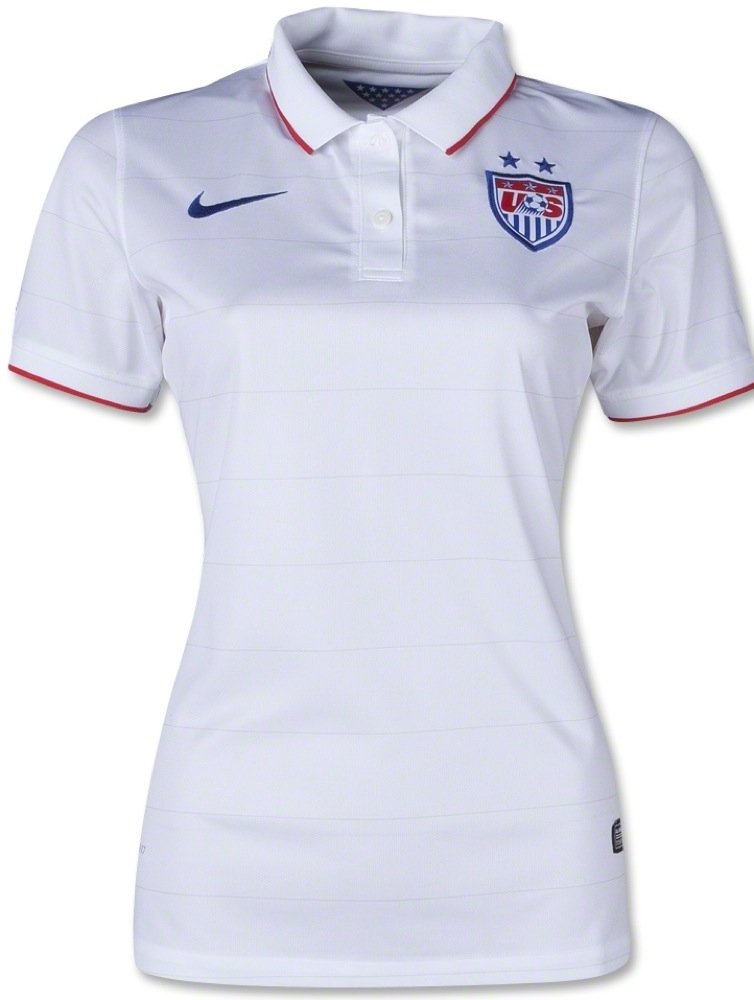 Nike USA Women's Home White Soccer Jersey 2014 - Comfortable & Breathable for Games, Training & Fan Support