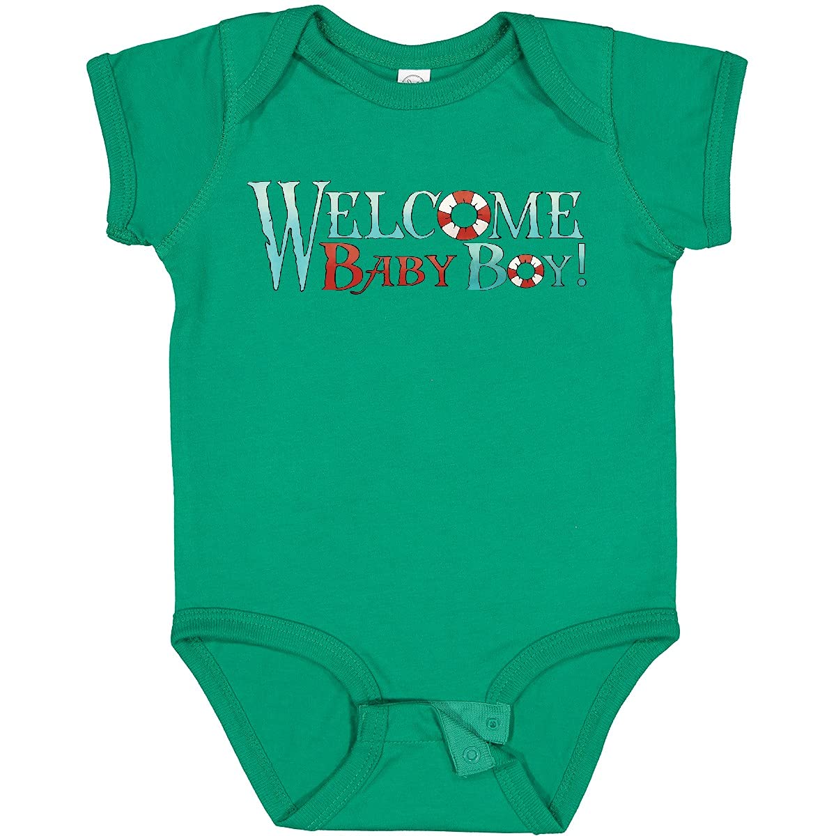 Inktastic Nautical Welcome Baby Boy Bodysuit - Soft Cotton Onesie for Newborns, Infants & Toddlers - Perfect for Baby Showers, Birth Announcements & First Birthday Gifts