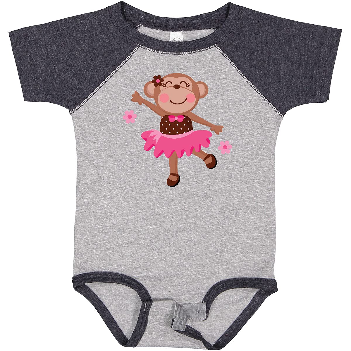 Ballerina Dance Monkey Baby Bodysuit - Soft Cotton Onesie for Infants & Toddlers, Unisex Romper for Playtime, Birthday Gifts, Photo Shoots & Everyday Wear