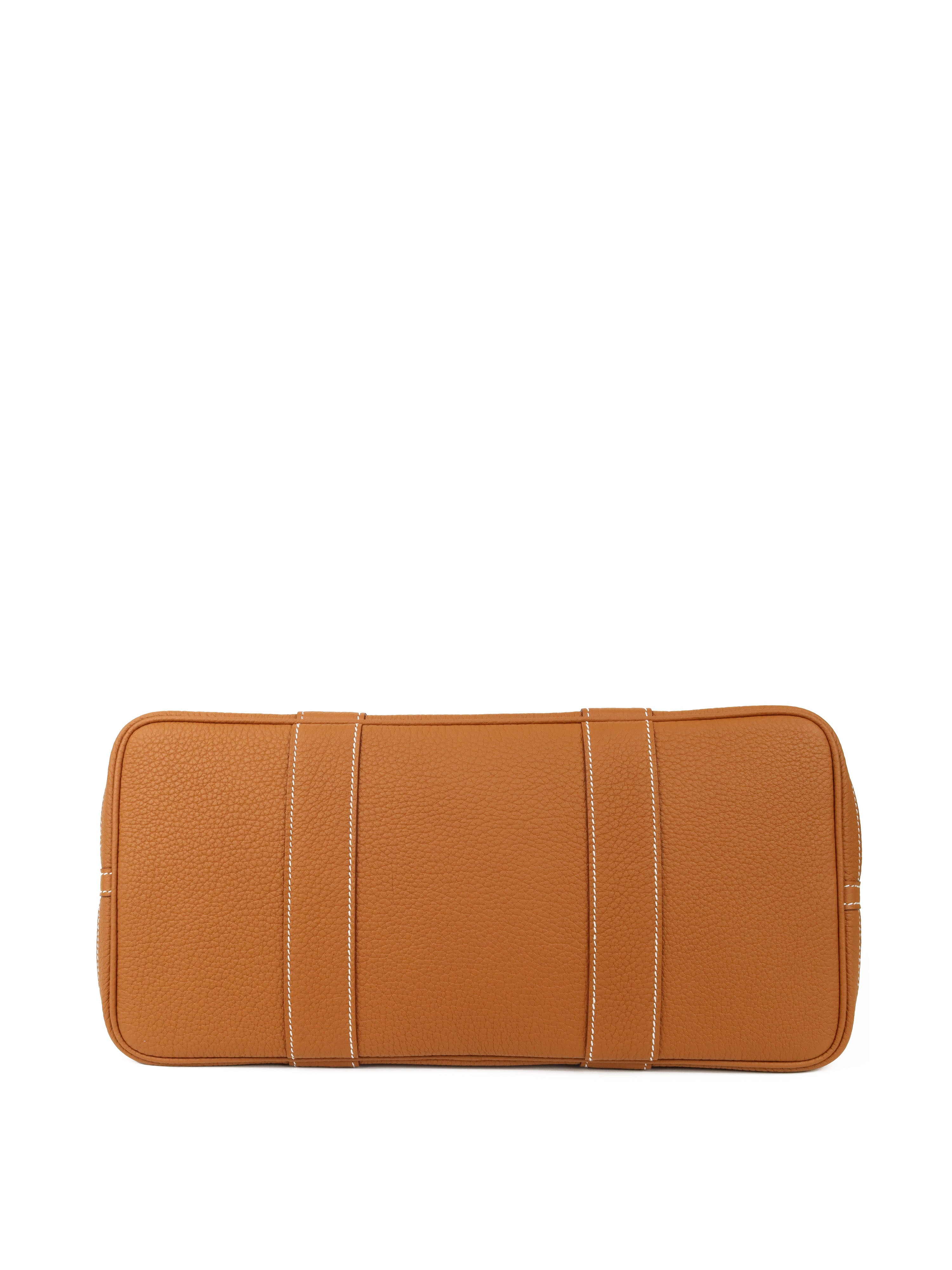 Authentic Hermes Gold Garden Party 36 Tote Bag - Luxury Leather Handbag for Women, Perfect for Work, Travel & Everyday Use